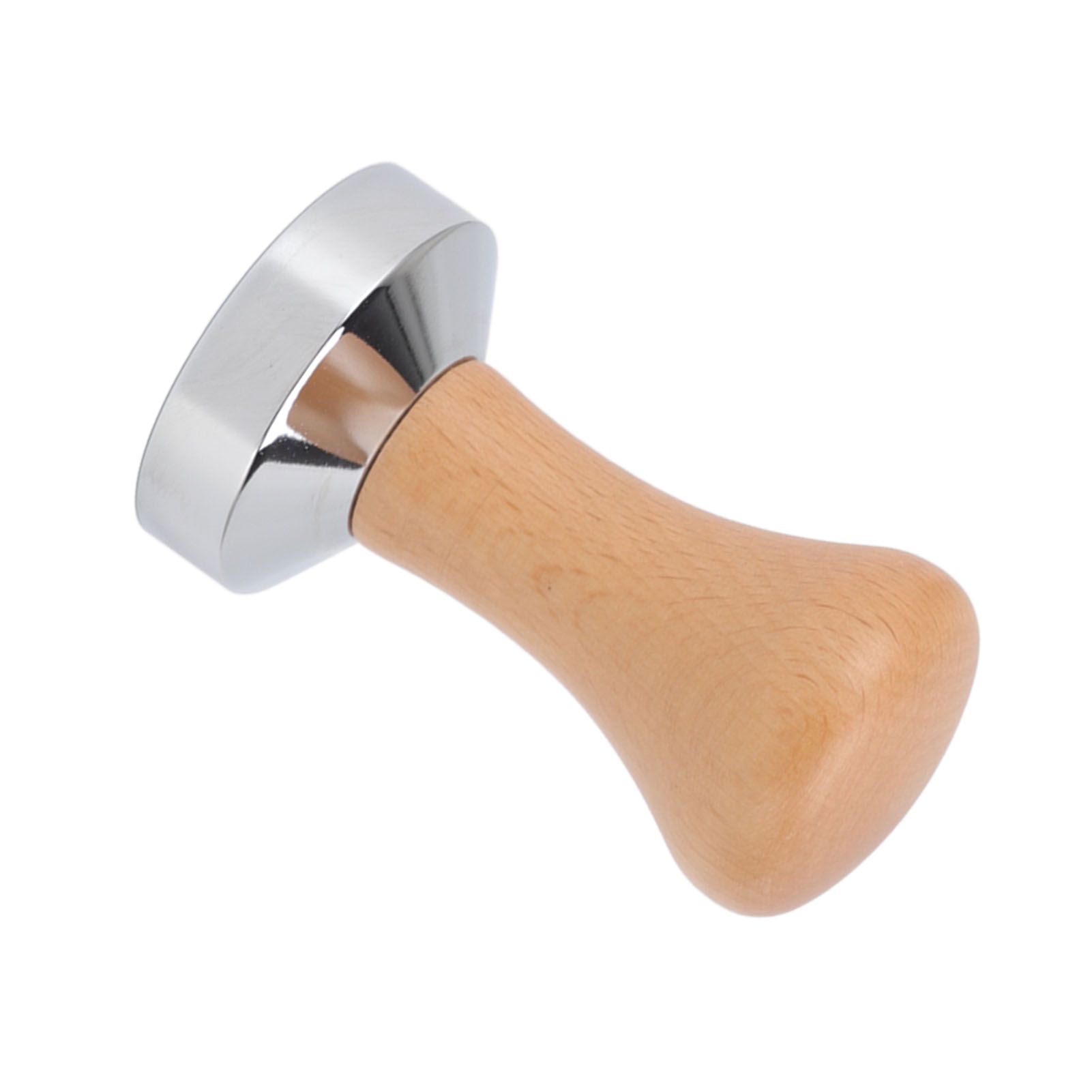 304 Stainless Steel Flat Base Coffee Tamper Wooden Handle Coffee Press Hammer for Home Shop - Image 7