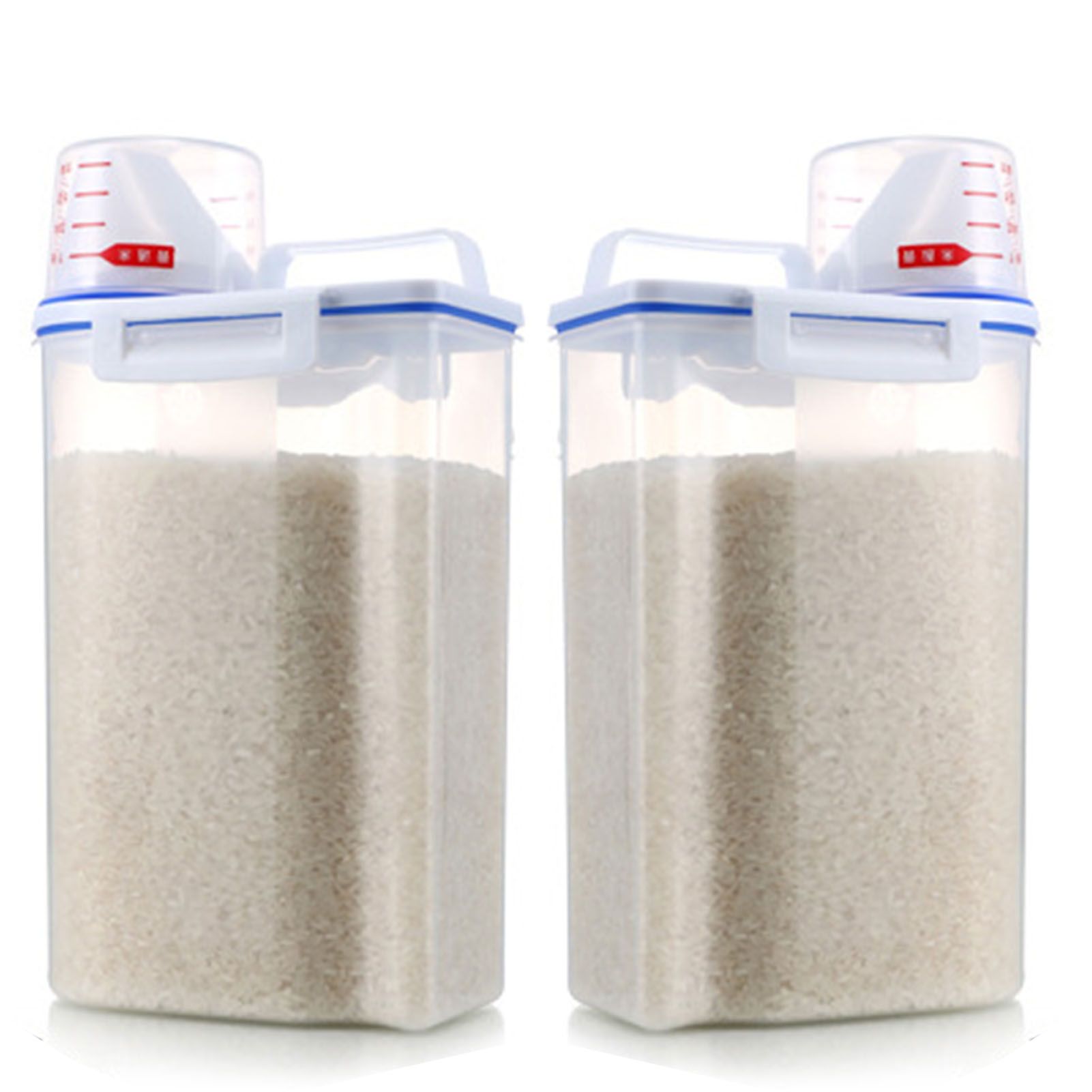 Rice Storage Barrel 2KG Capacity BPA Free Airtight Cereal Container with Measuring Cup Lid for Grain Flour Nuts - Image 3