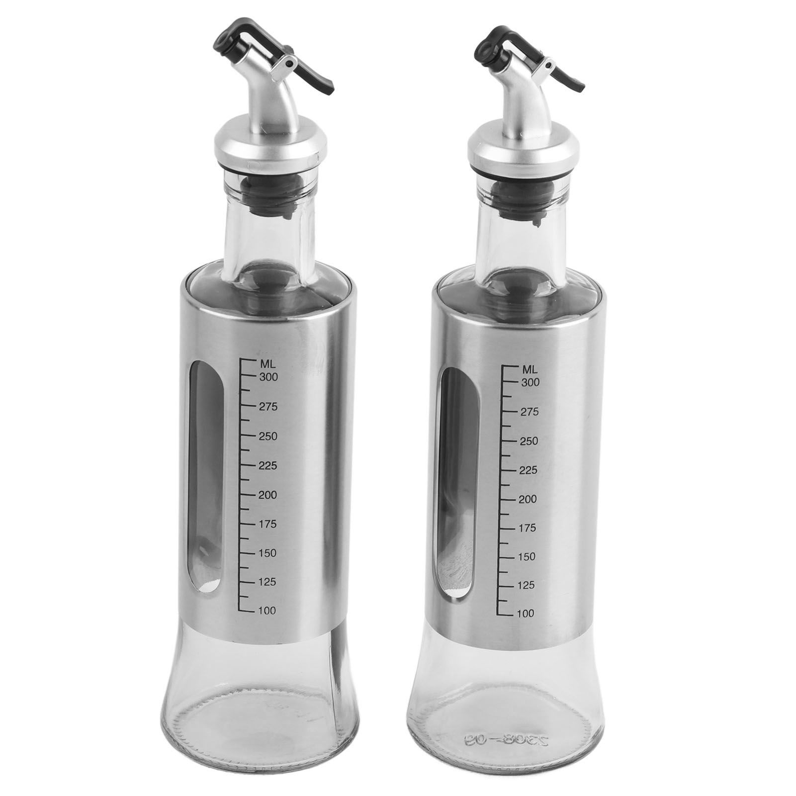 2 Pcs Oil Dispenser Bottle 300ml Thickened Scale Design Visual Seasoning Bottle for Home Kitchen - Image 1