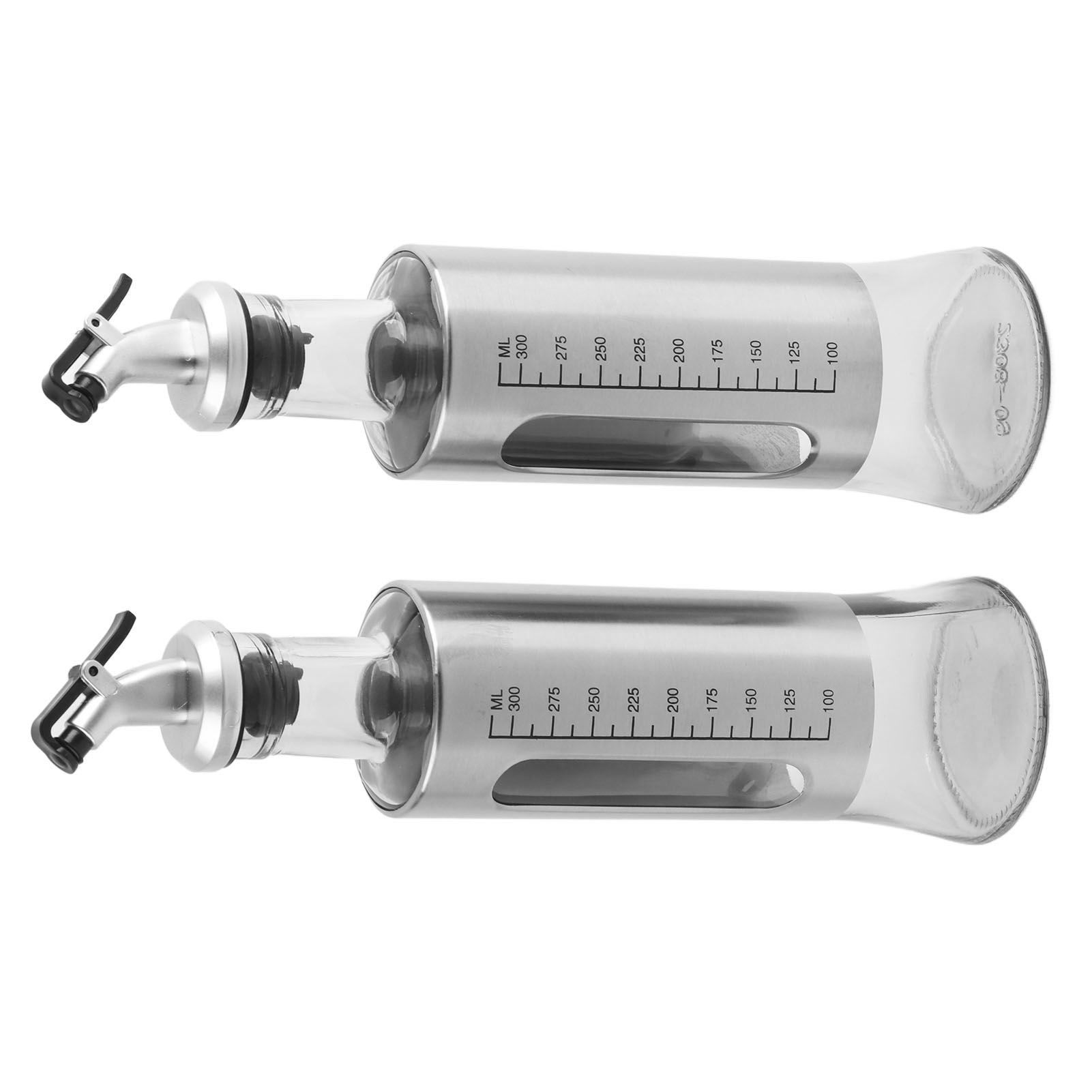 2 Pcs Oil Dispenser Bottle 300ml Thickened Scale Design Visual Seasoning Bottle for Home Kitchen - Image 3