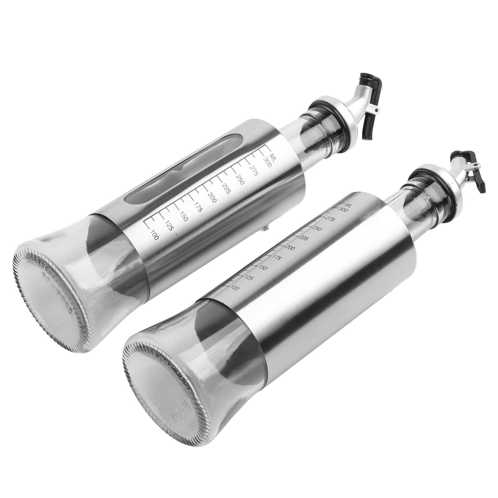 2 Pcs Oil Dispenser Bottle 300ml Thickened Scale Design Visual Seasoning Bottle for Home Kitchen - Image 4