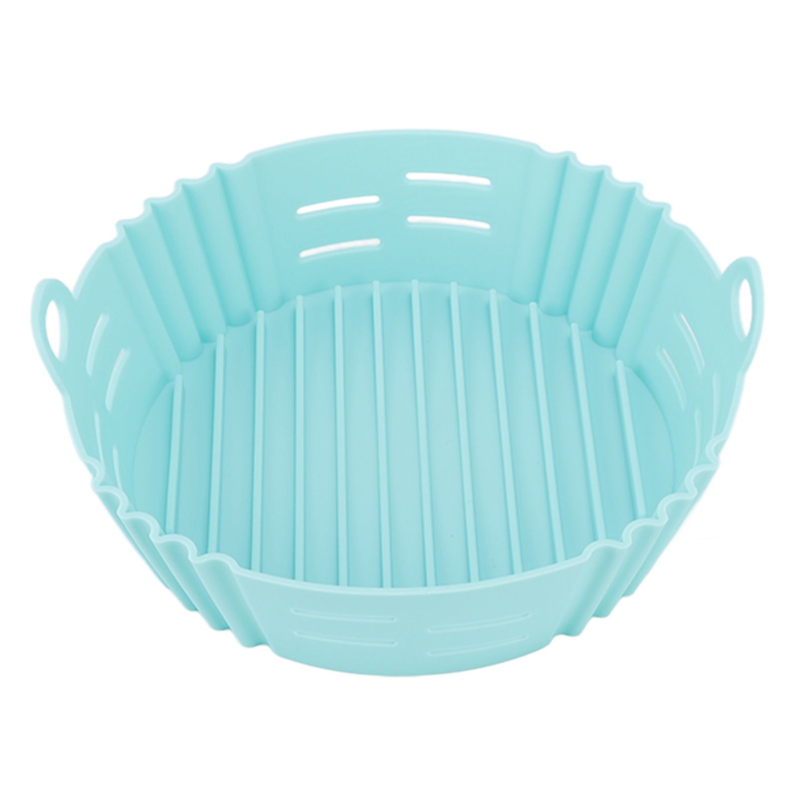 Fryer Silicone Liner Heat Resistant Elastic Washable Food Grade Reusable Fryer Basket for Cooking Blue - Image 1