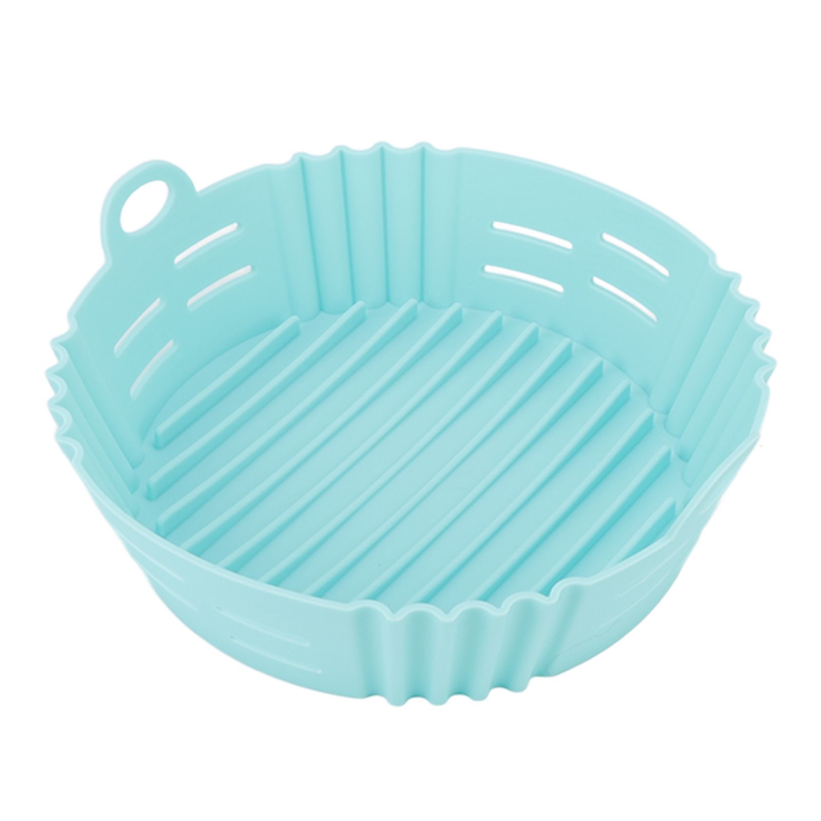 Fryer Silicone Liner Heat Resistant Elastic Washable Food Grade Reusable Fryer Basket for Cooking Blue - Image 2