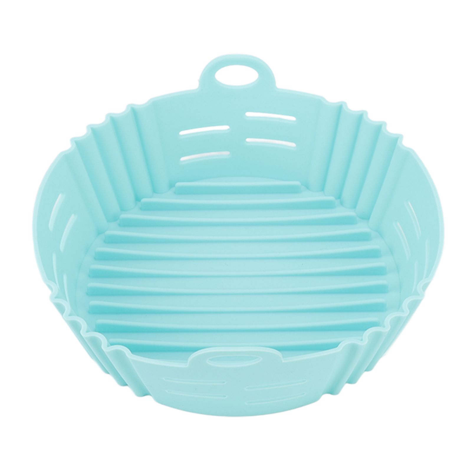 Fryer Silicone Liner Heat Resistant Elastic Washable Food Grade Reusable Fryer Basket for Cooking Blue - Image 4