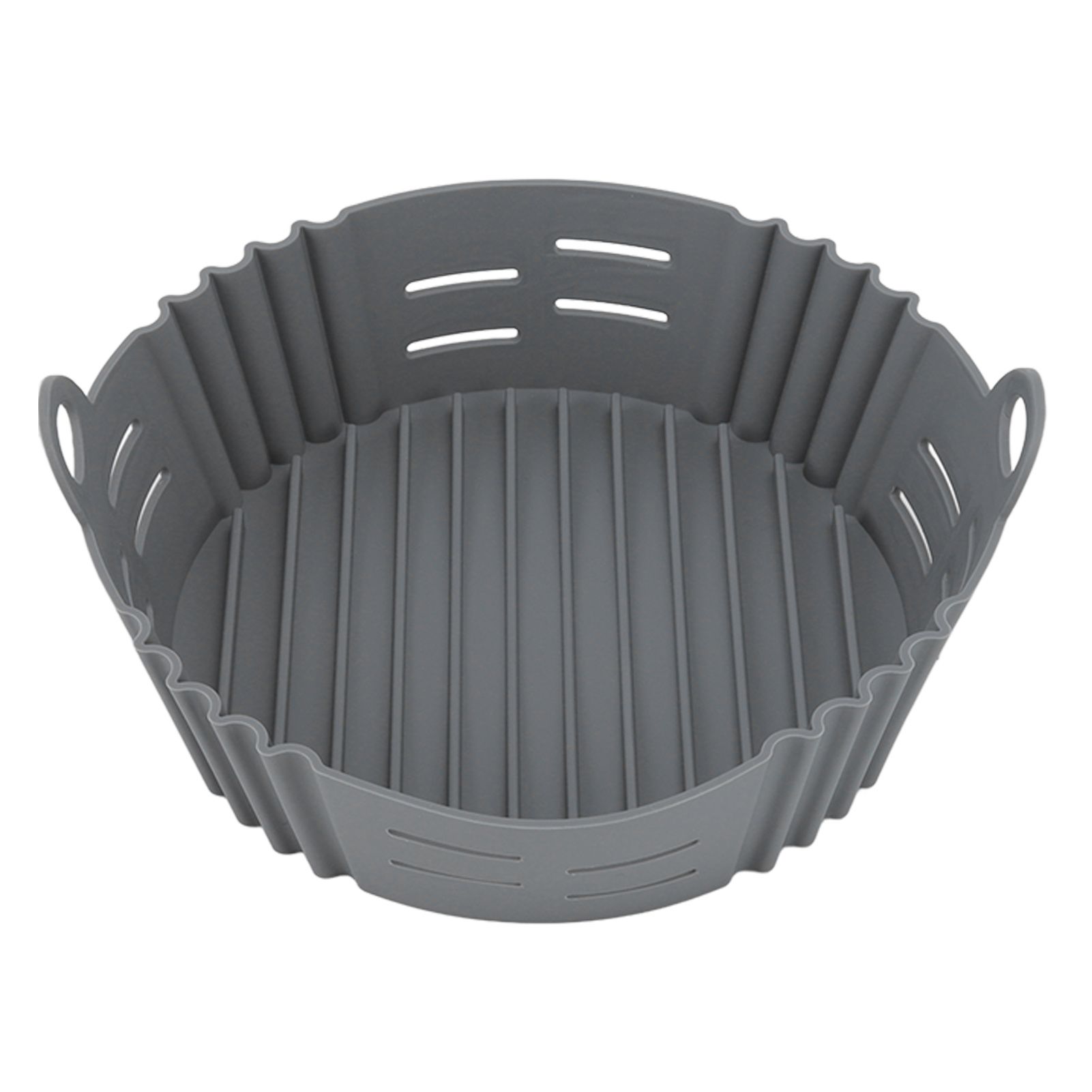 Fryer Silicone Liner Heat Resistant Elastic Washable Food Grade Reusable Fryer Basket for Cooking Grey - Image 1