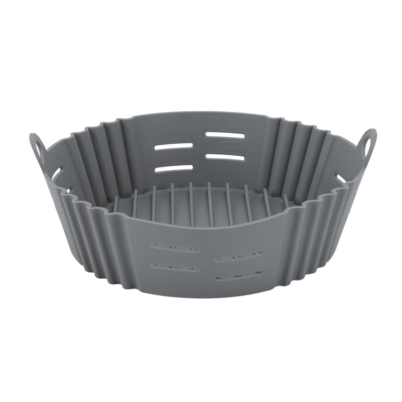 Fryer Silicone Liner Heat Resistant Elastic Washable Food Grade Reusable Fryer Basket for Cooking Grey - Image 5