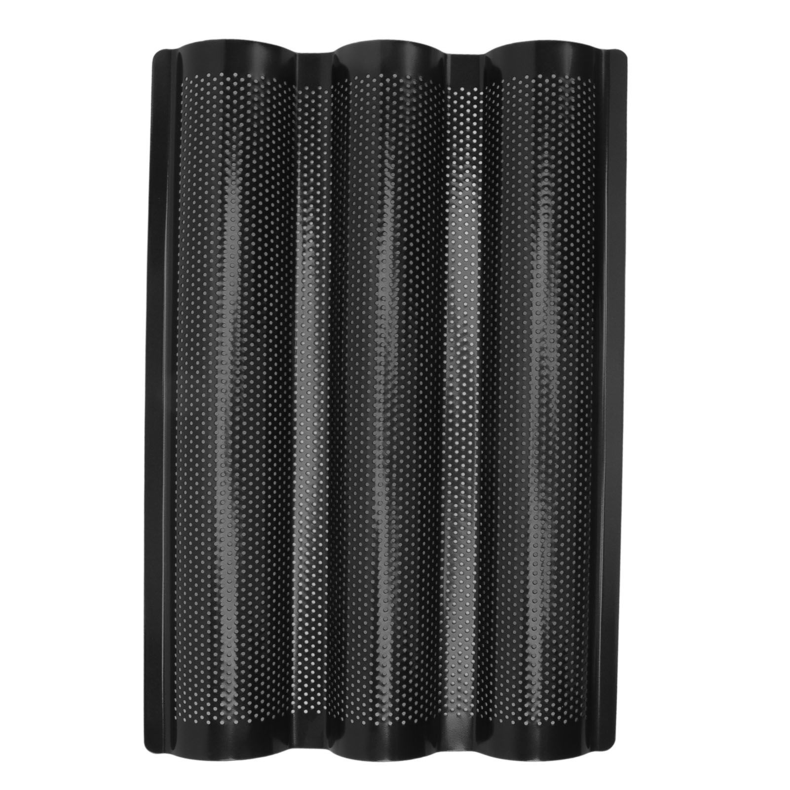 Baguette Pan Stainless Steel U Shape Uniform Heating Perforated Design French Bread Baking Pan for Home Baguette - Image 2