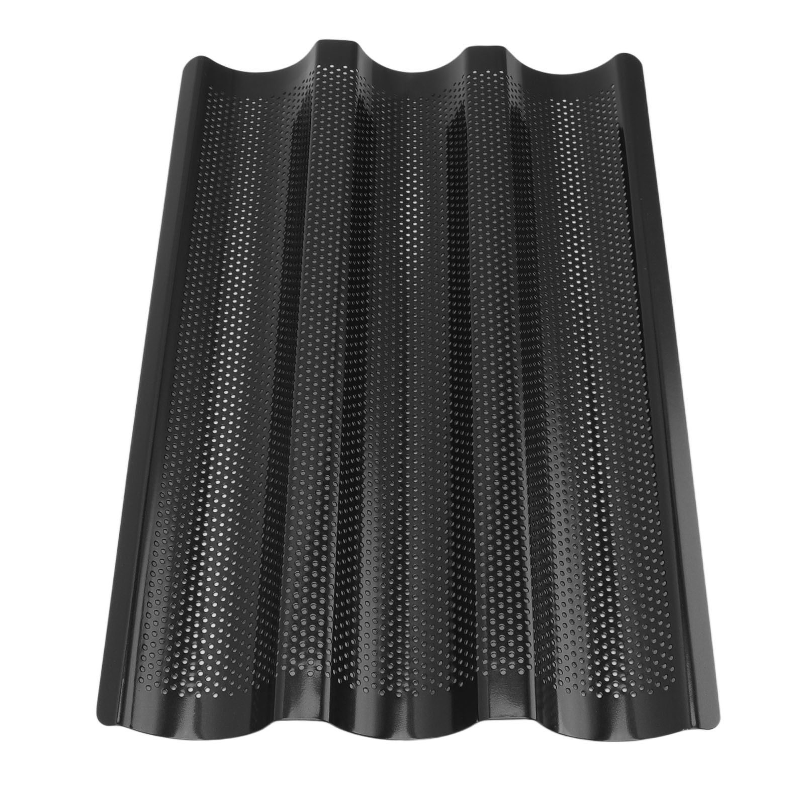 Baguette Pan Stainless Steel U Shape Uniform Heating Perforated Design French Bread Baking Pan for Home Baguette - Image 3