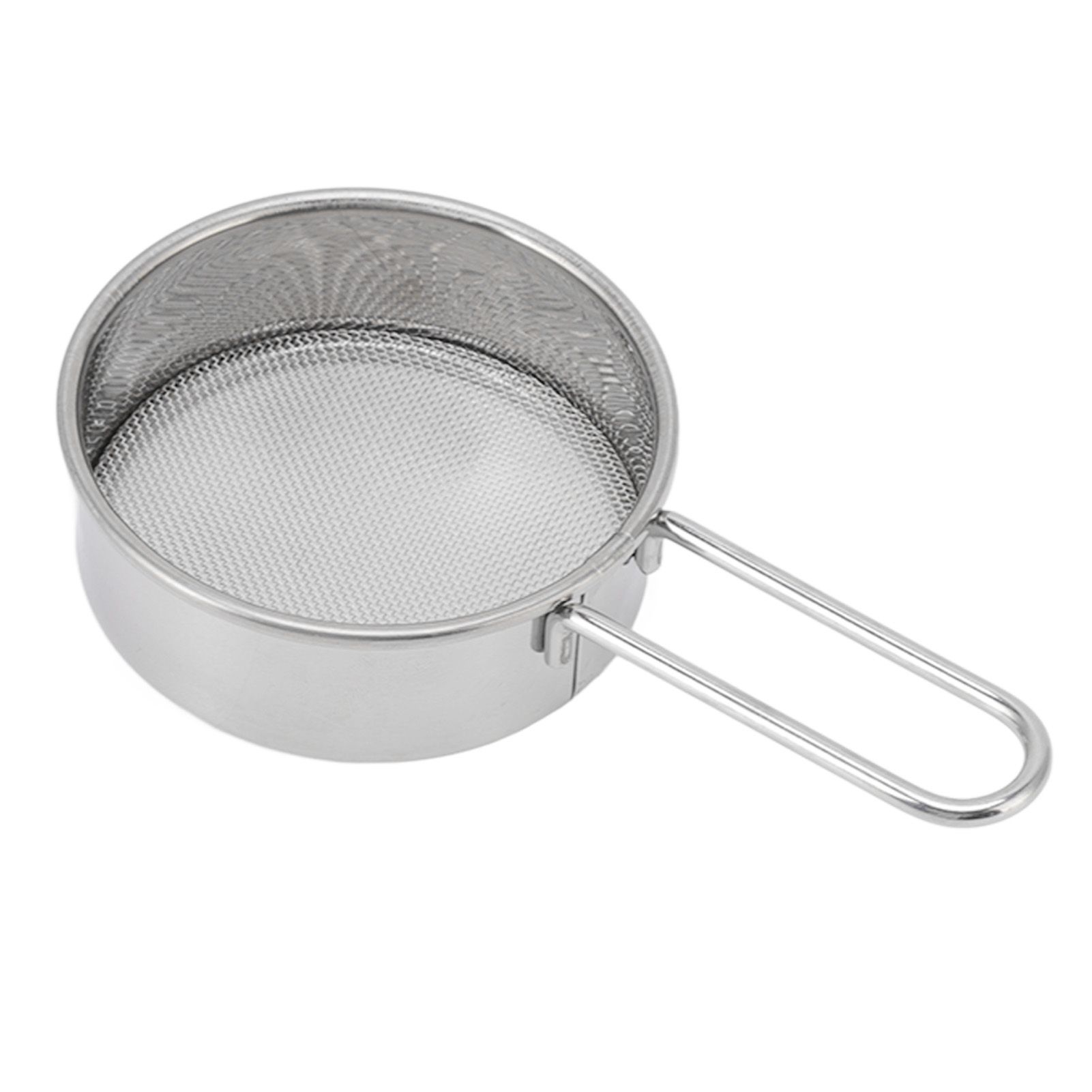 Flour Sieve Strainer 304 Stainless Steel Lightweight Easy Cleaning Ergonomic Handle Mesh Round Sifter for Baking - Image 5