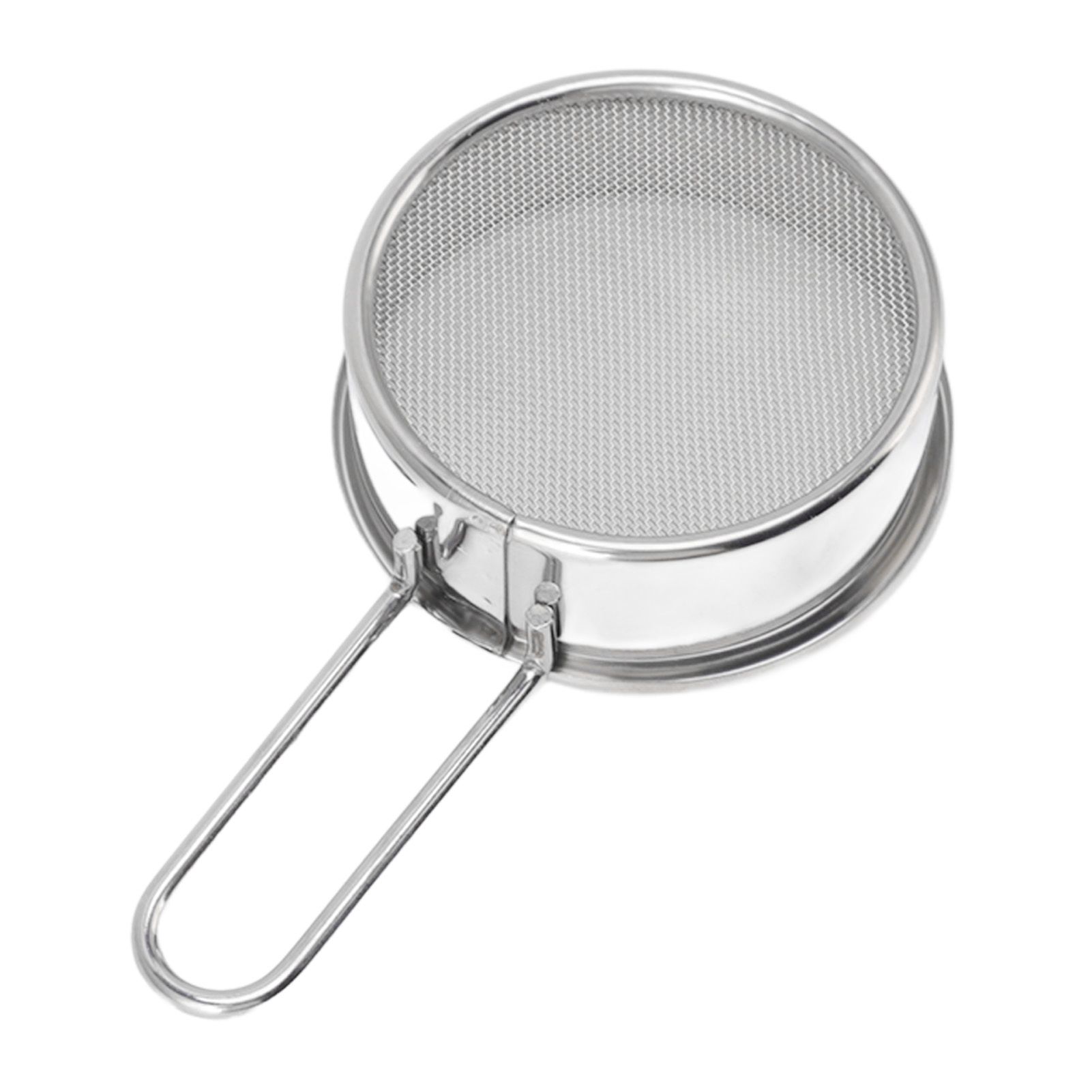 Flour Sieve Strainer 304 Stainless Steel Lightweight Easy Cleaning Ergonomic Handle Mesh Round Sifter for Baking - Image 8