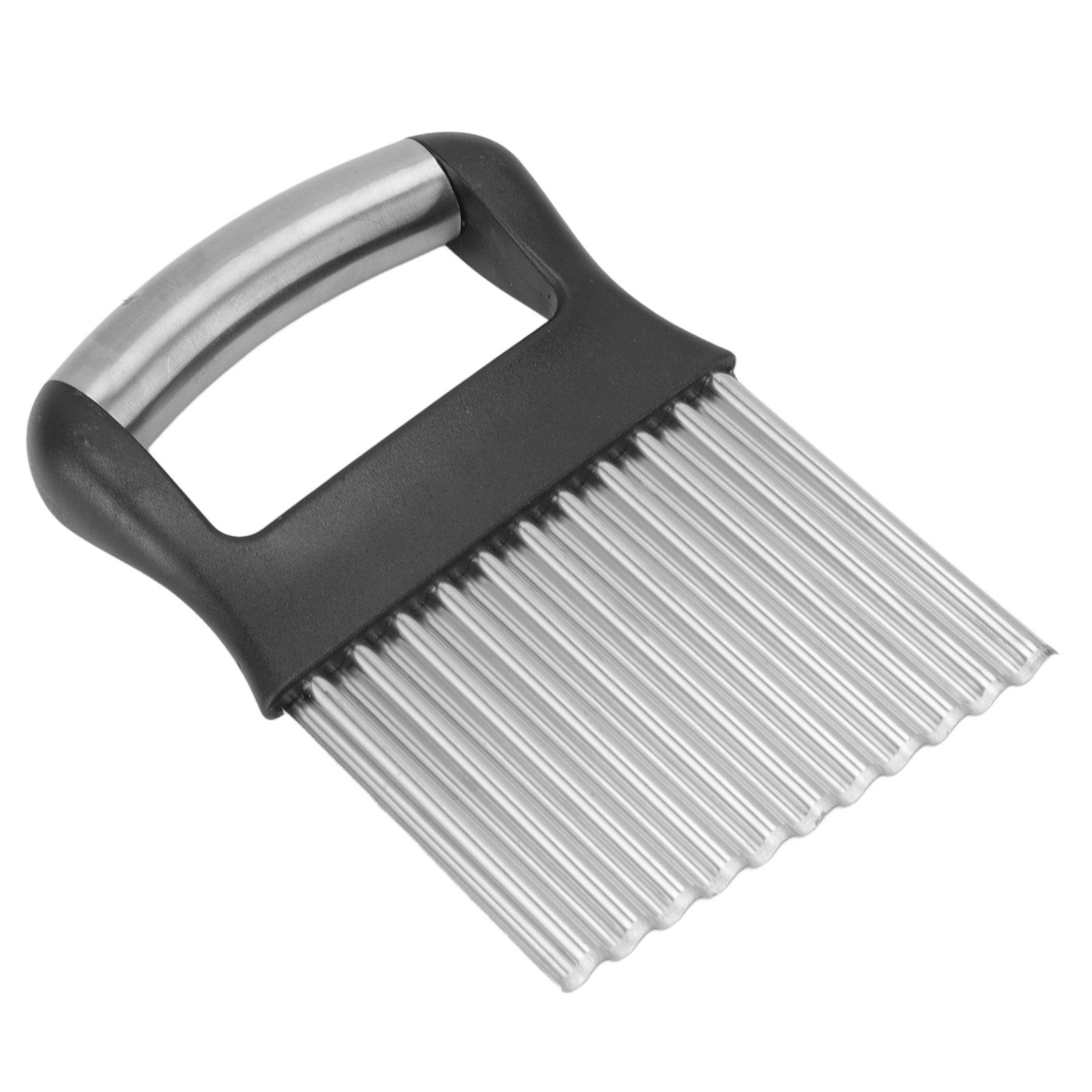 Crinkle Cutter Rustproof Stainless Steel Wavy Potato Crinkle Cutter with Comfortable Grip for Kitchen - Image 2