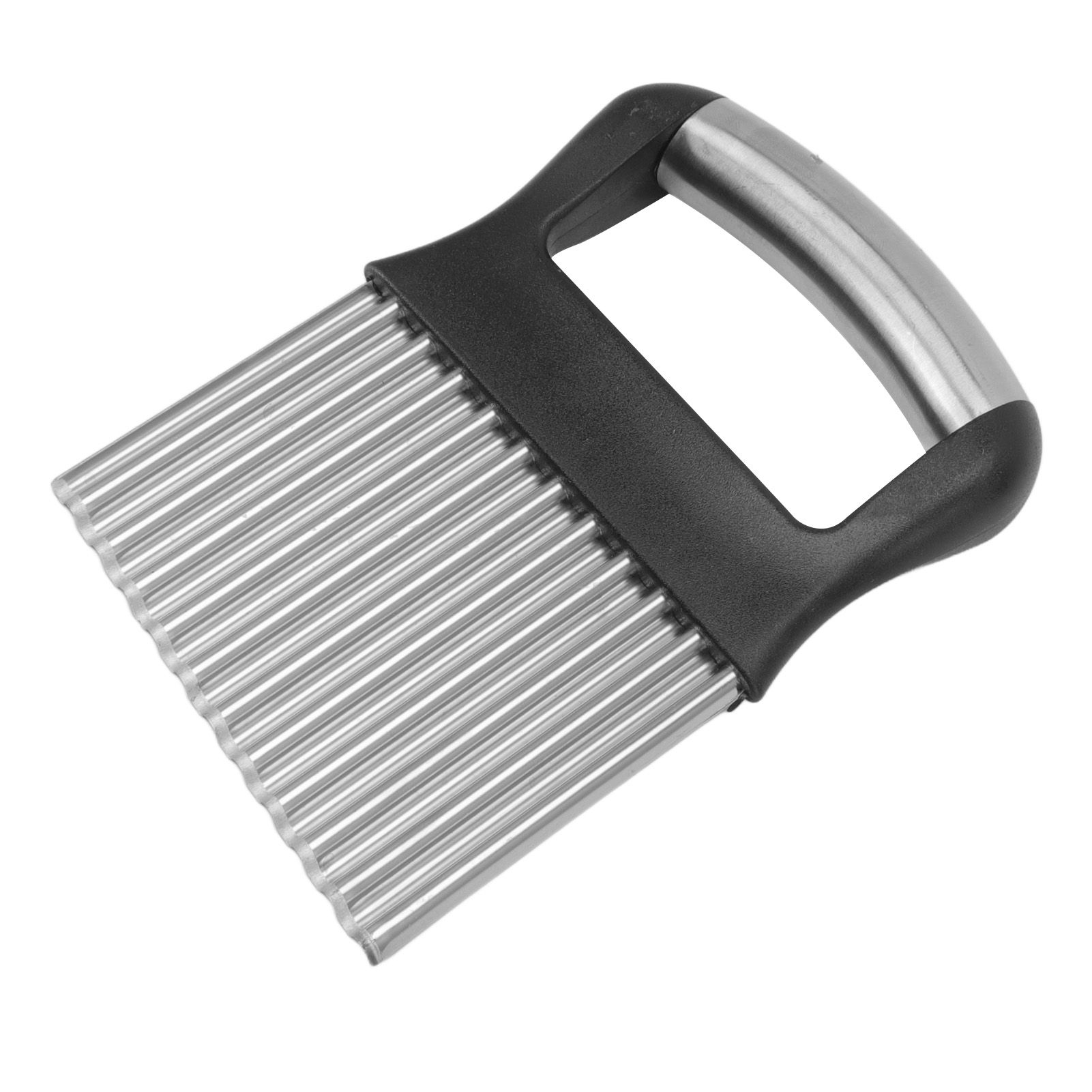 Crinkle Cutter Rustproof Stainless Steel Wavy Potato Crinkle Cutter with Comfortable Grip for Kitchen - Image 4