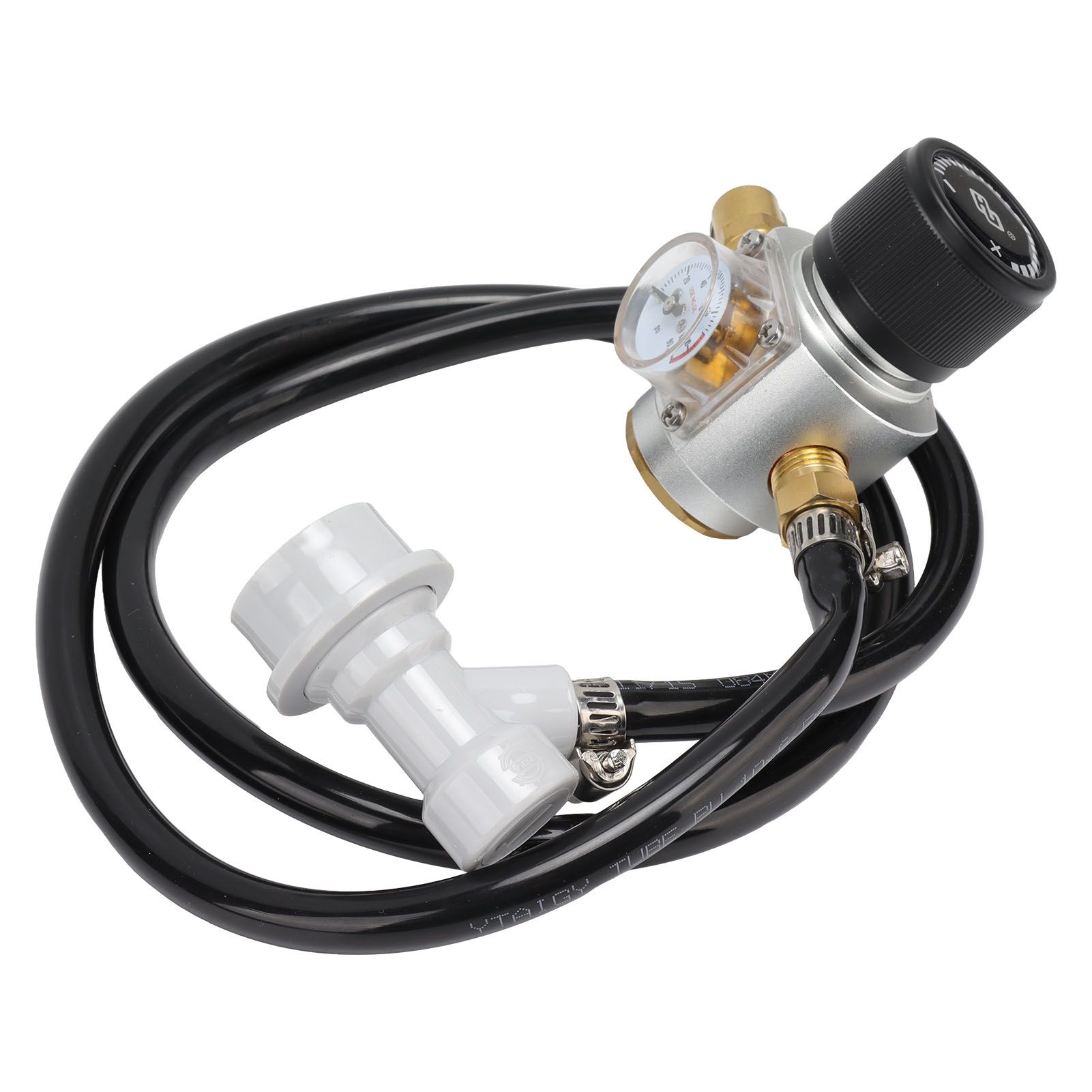 Soda Water Automatic Beer Maker 2nd Stage Pressure Gauge Black Hose Distributor Set with Safety Valve for Household - Image 8