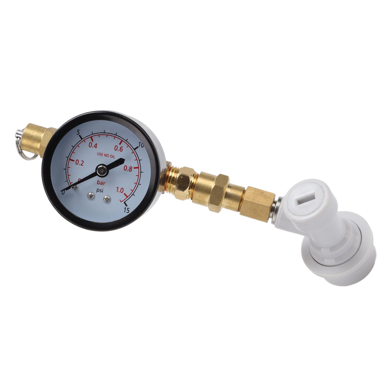 Beer Brew Adjustable Pressure Relief Valve Cola Keg Pressure Gauge Beer Keg Regulator 0‑15PSI - Image 1