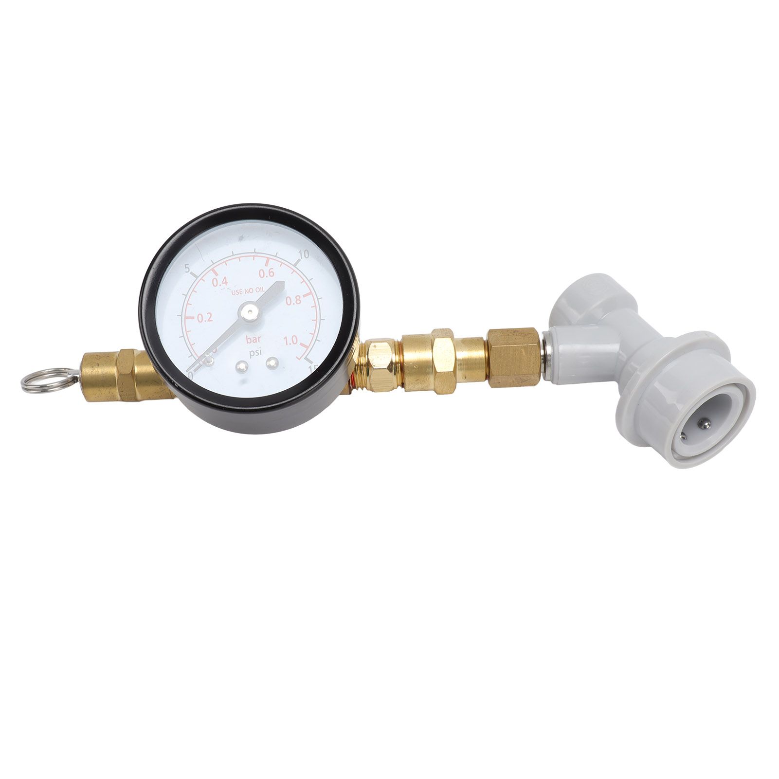 Beer Brew Adjustable Pressure Relief Valve Cola Keg Pressure Gauge Beer Keg Regulator 0‑15PSI - Image 2