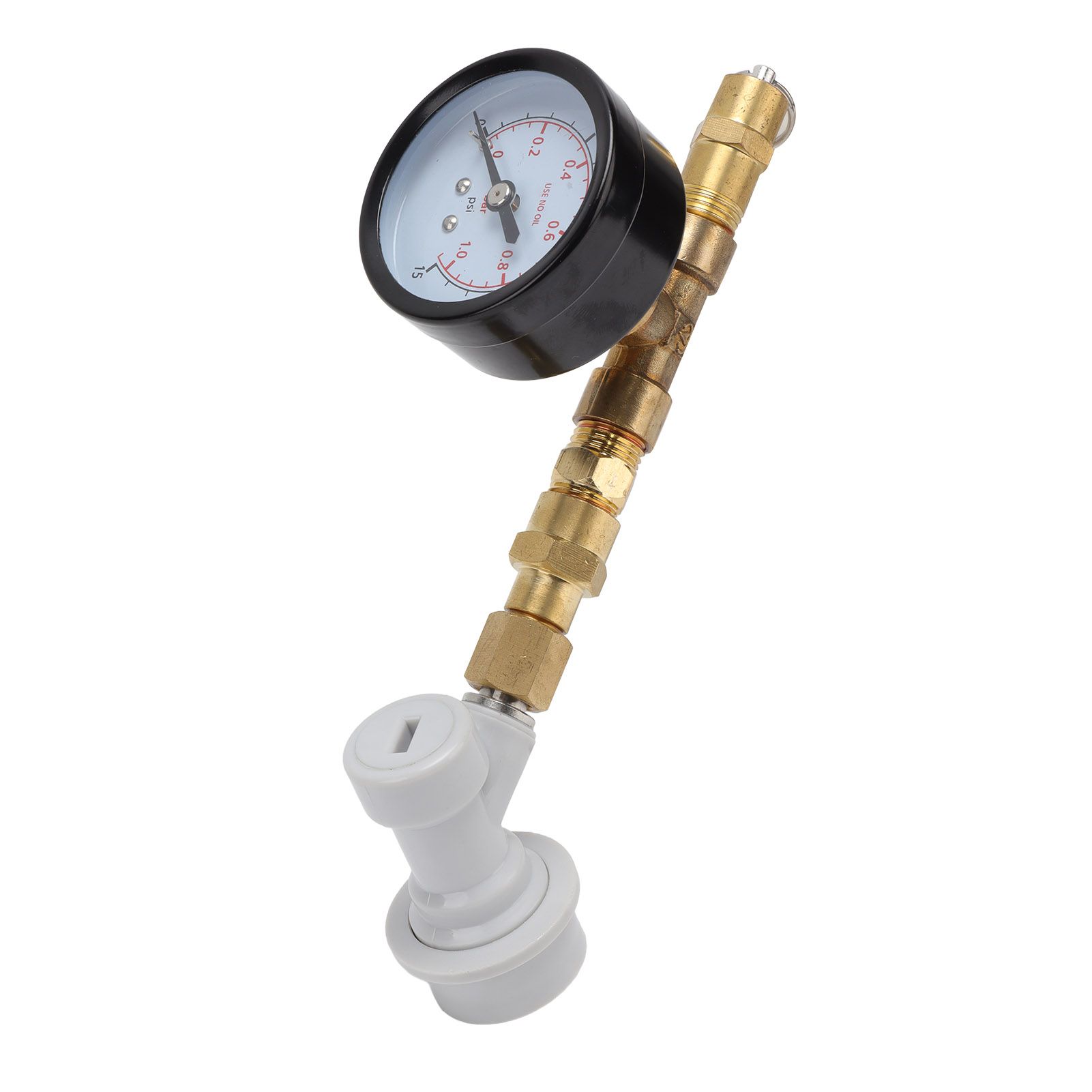 Beer Brew Adjustable Pressure Relief Valve Cola Keg Pressure Gauge Beer Keg Regulator 0‑15PSI - Image 4