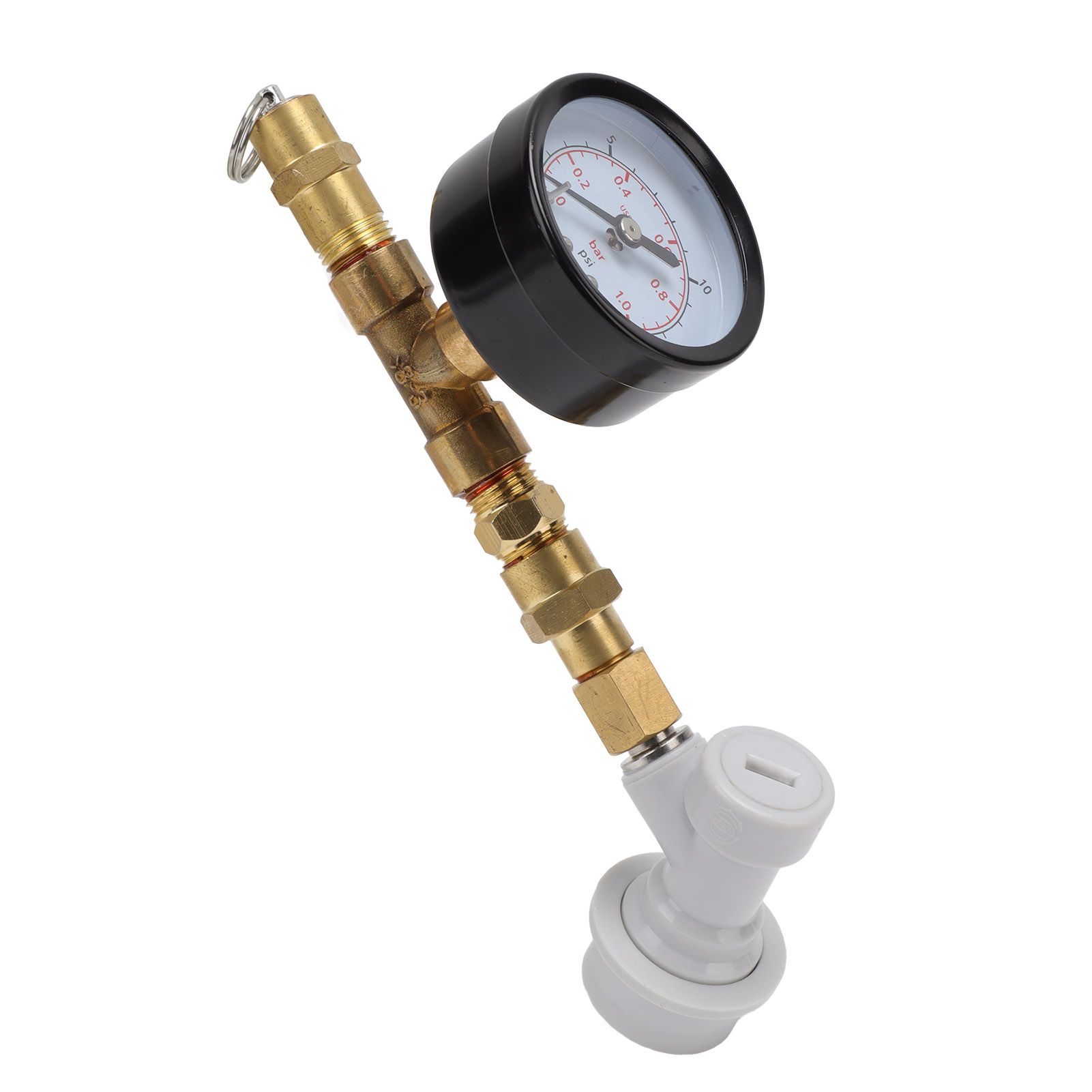 Beer Brew Adjustable Pressure Relief Valve Cola Keg Pressure Gauge Beer Keg Regulator 0‑15PSI - Image 5