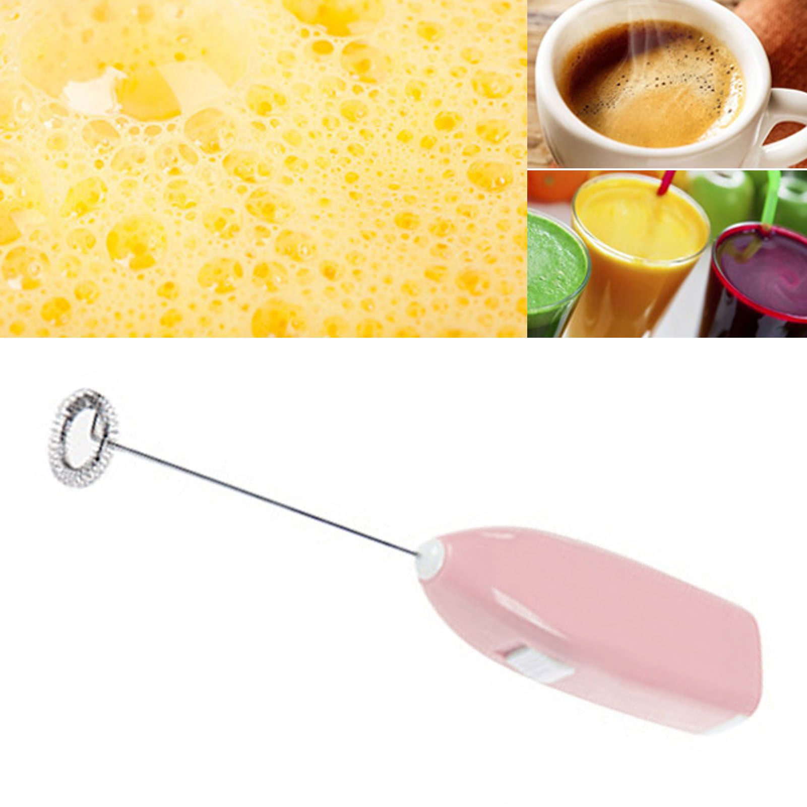 Cordless Electric Hand Mixer Battery Powered Small Plastic Metal Household Hand Mixer for Home Hotel Pink - Image 6