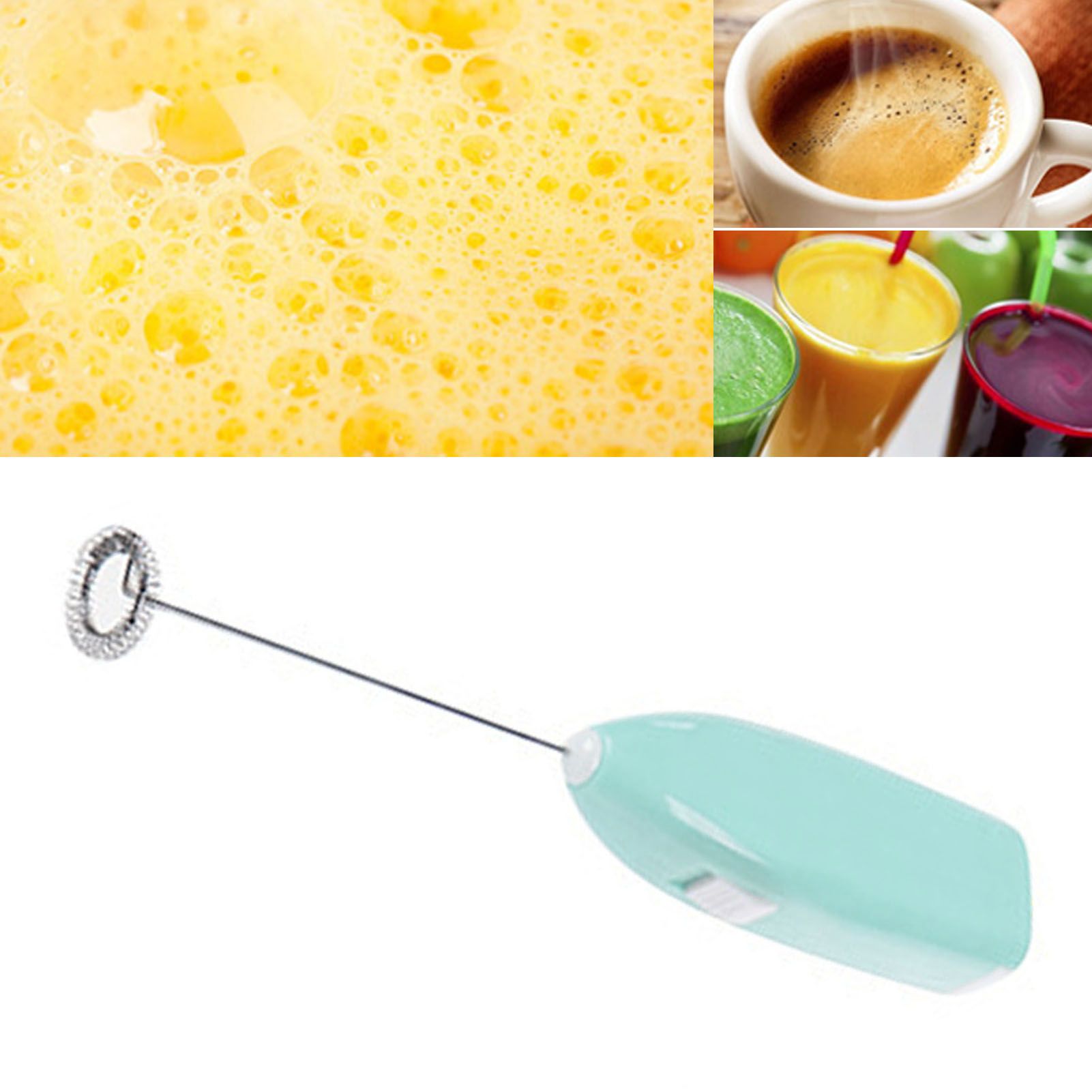 Cordless Electric Hand Mixer Battery Powered Small Plastic Metal Household Hand Mixer for Home Hotel Blue - Image 6