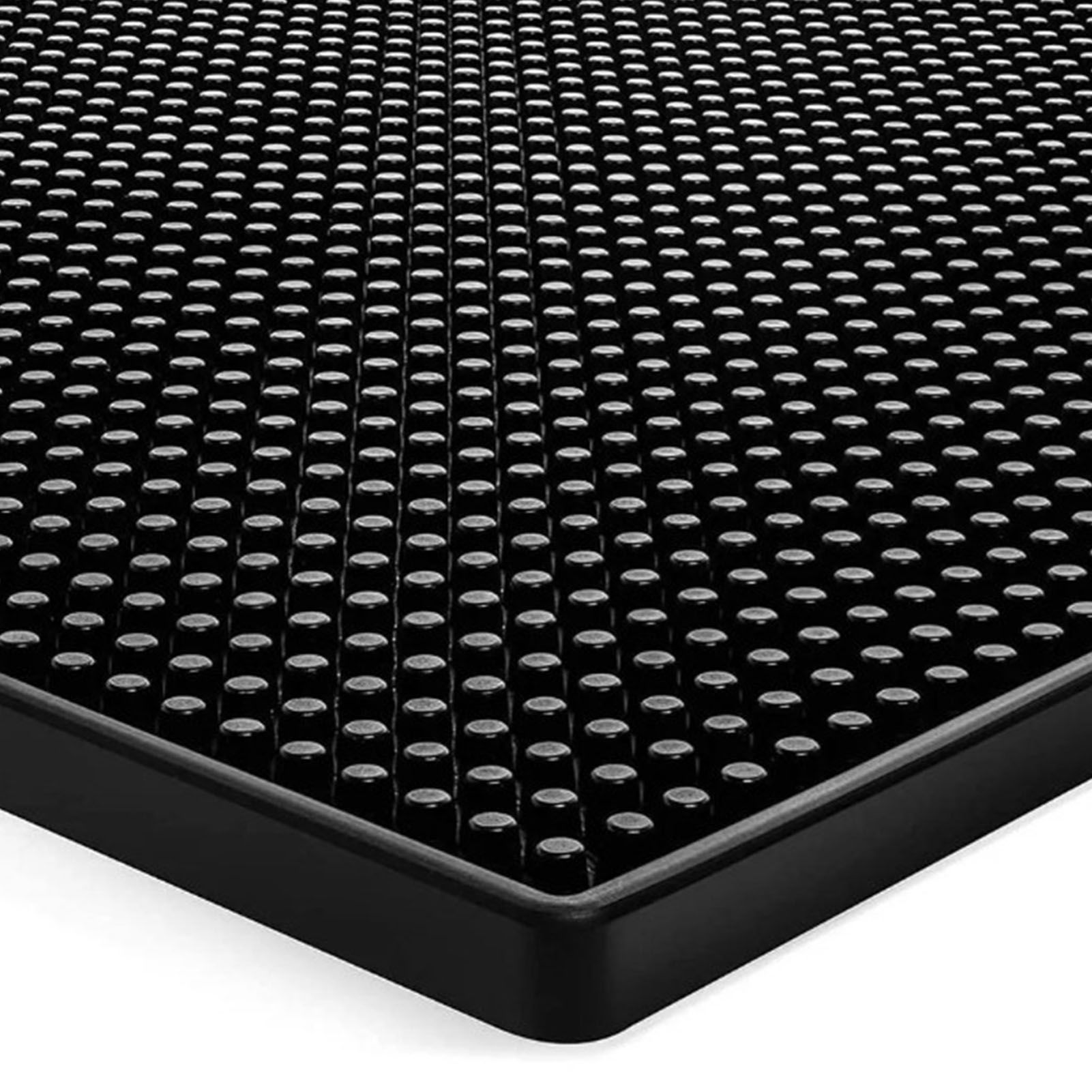 2 Pcs Bar Service Mat Black Waterproof Heat Insulating PVC Bar Countertop Spill Mat 45x30x1cm - Image 7
