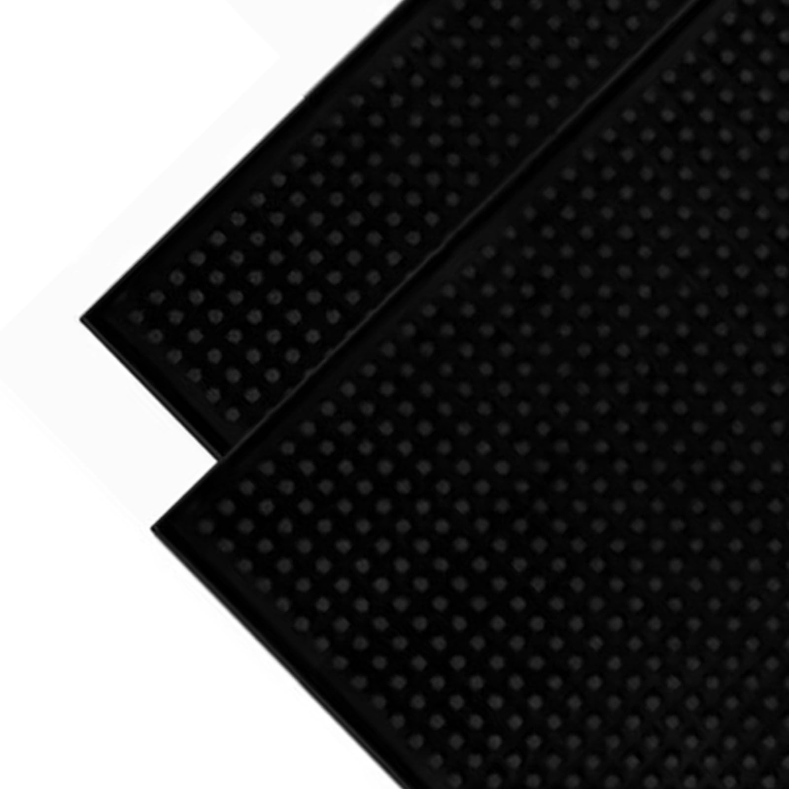 2 Pcs Bar Service Mat Black Waterproof Heat Insulating PVC Bar Countertop Spill Mat 45x30x1cm - Image 8