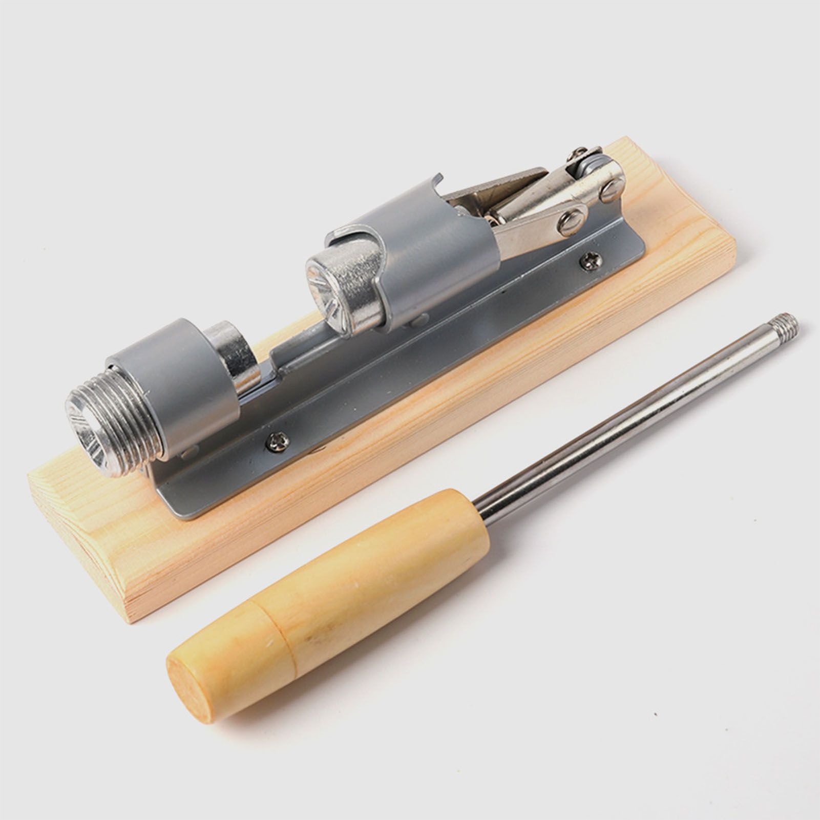 Pecan Nut Cracker Mechanical Regulable Design Wood Stainless Steel Walnut Plier Opener Tool - Image 8