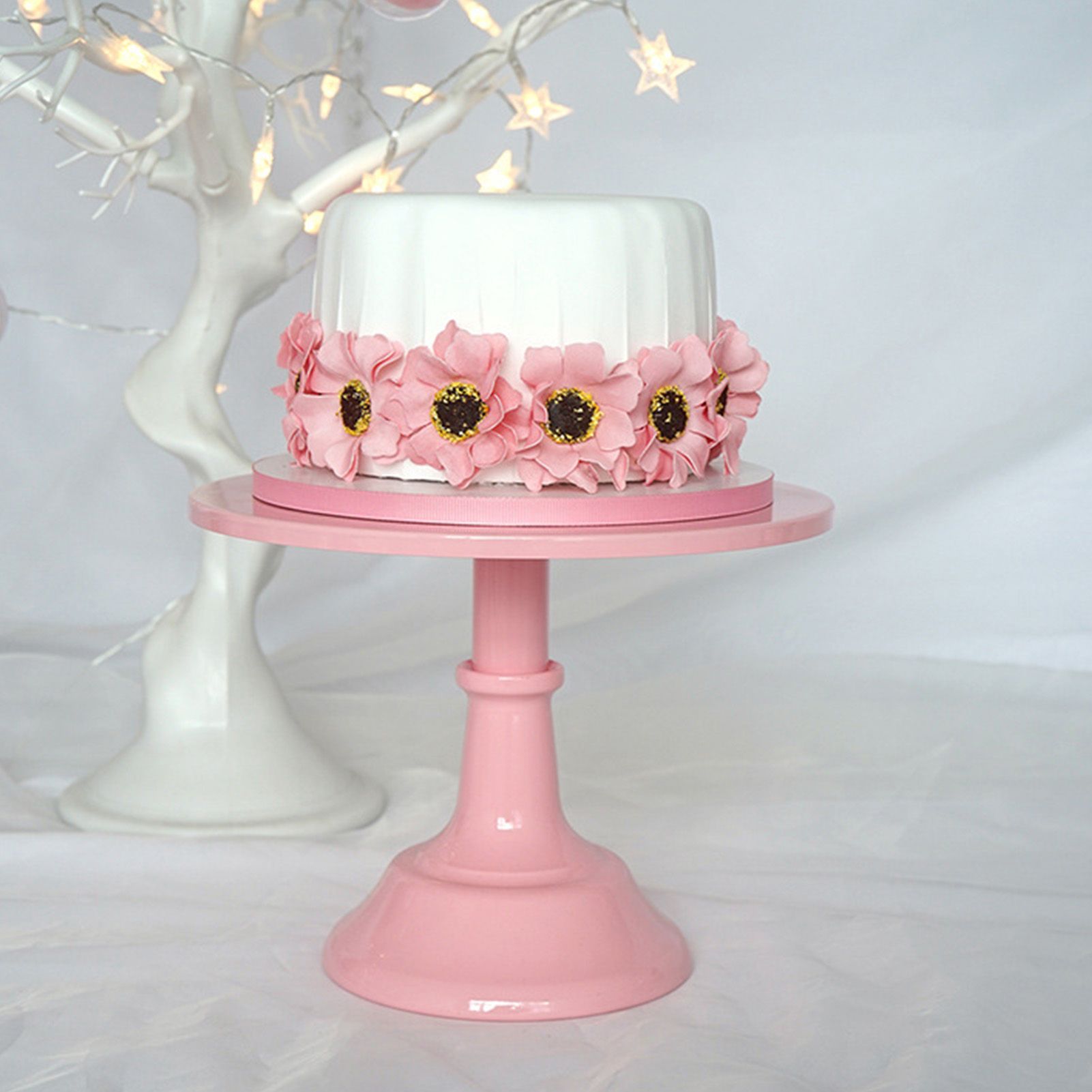 Cake Stand Minimalist Stable Decorative Multi Functional Cake Tray Holder for Cupcake Dessert Fruit Pink M - Image 6
