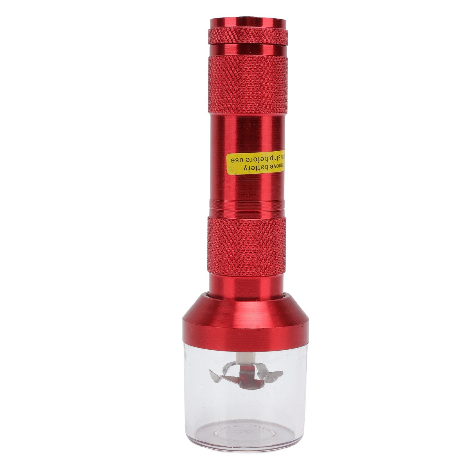 Electric Tobacco Herb Grinder Professional Aluminium Alloy Herb Tabacco Crusher for Herbal Medicine Seasoning Red - Image 2