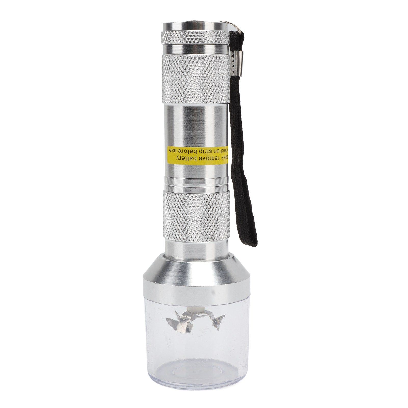 Electric Tobacco Herb Grinder Professional Aluminium Alloy Herb Tabacco Crusher for Herbal Medicine Seasoning Silver - Image 3