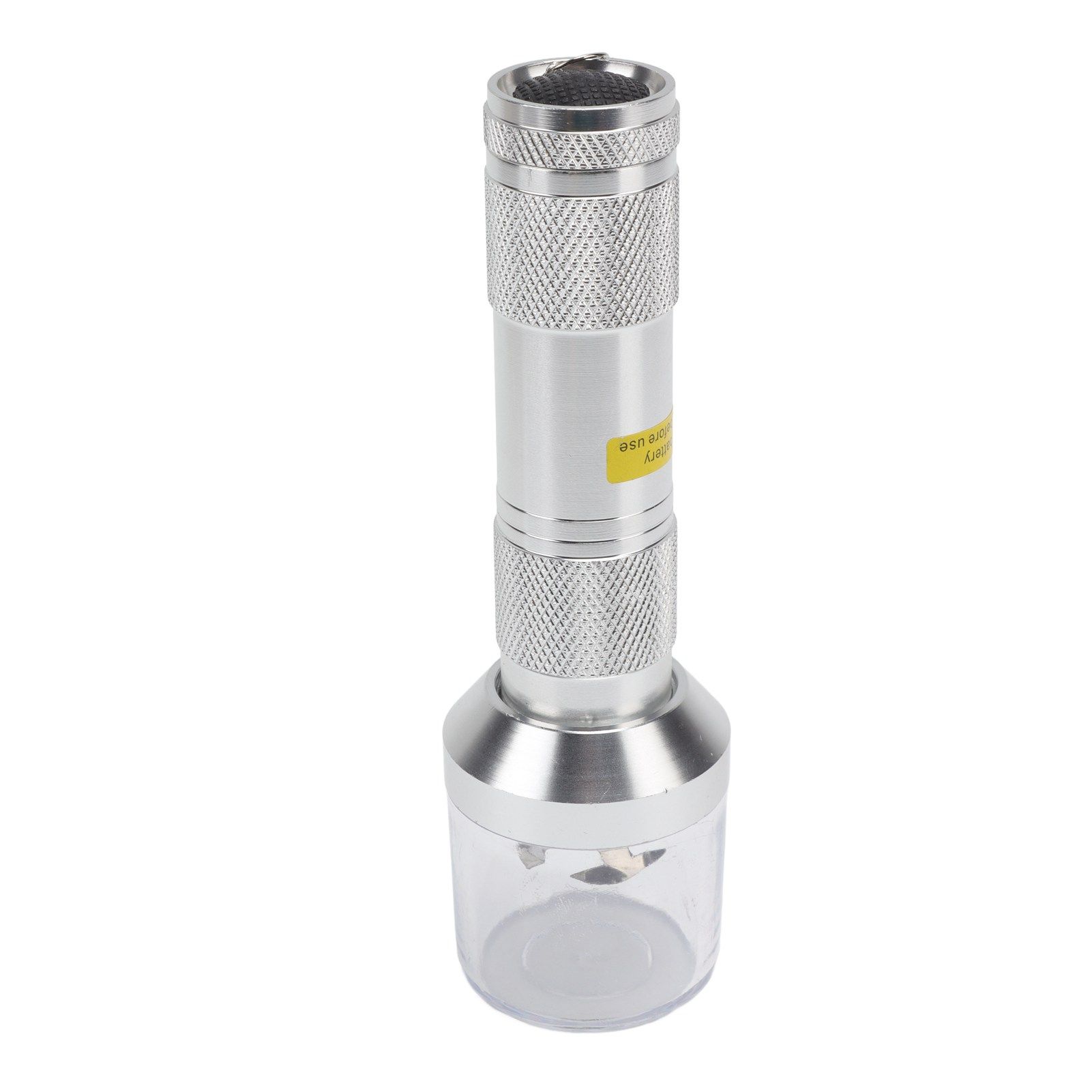 Electric Tobacco Herb Grinder Professional Aluminium Alloy Herb Tabacco Crusher for Herbal Medicine Seasoning Silver - Image 4