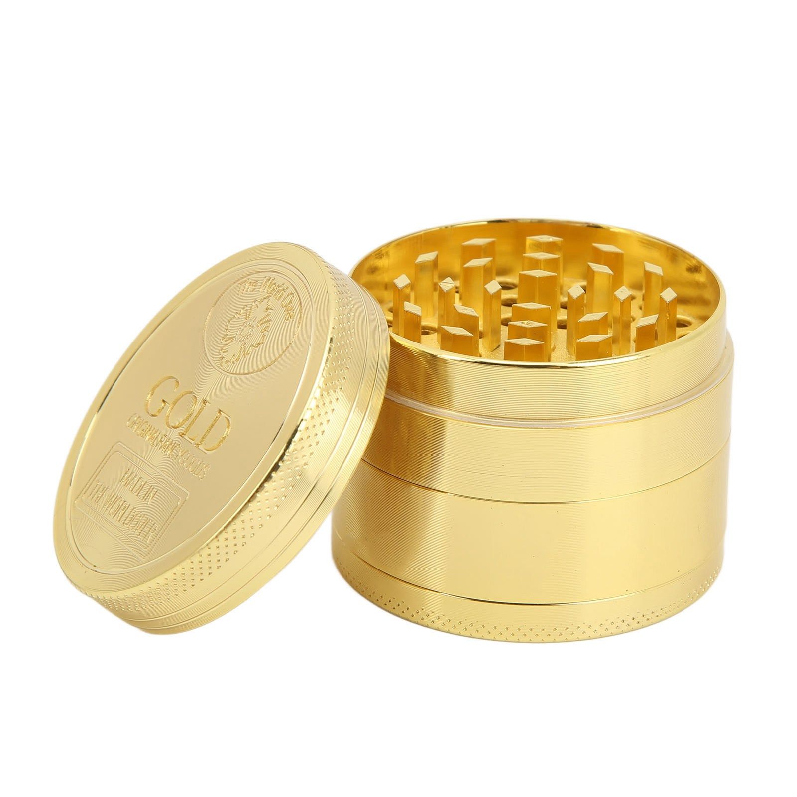 40mm Spice Grinder 4 Layers Aluminium Alloy Gold Coin Design Spice Crusher for Home Kitchen - Image 3