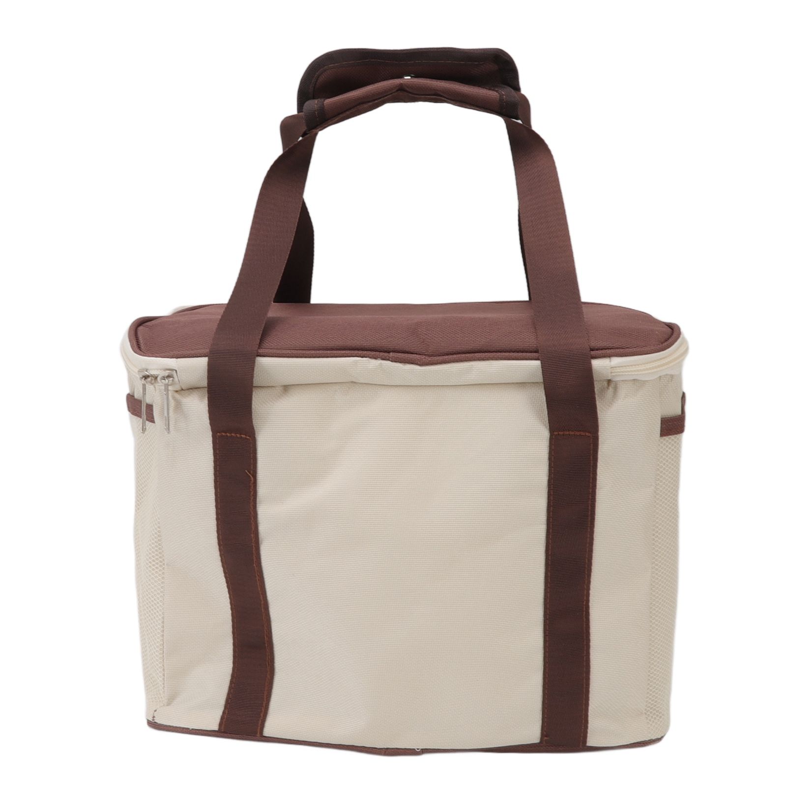 Insulated Lunch Bag Leak Proof Portable Reusable Lunch Box for Students Men Women and Office Workers L Coffee - Image 1