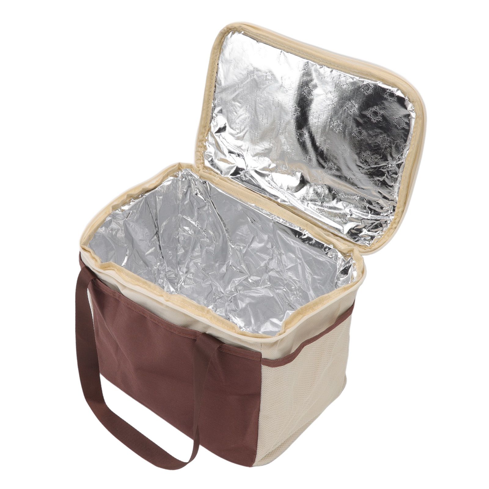 Insulated Lunch Bag Leak Proof Portable Reusable Lunch Box for Students Men Women and Office Workers L Coffee - Image 5