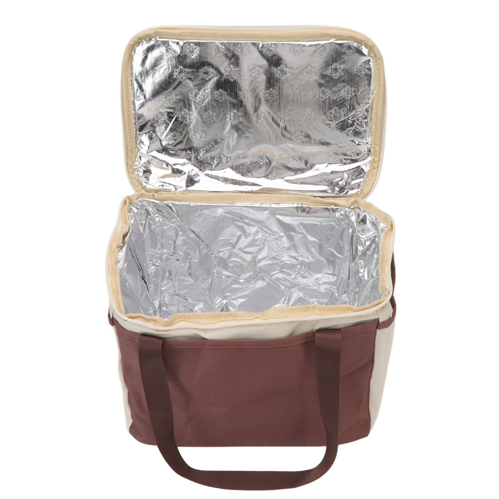 Insulated Lunch Bag Leak Proof Portable Reusable Lunch Box for Students Men Women and Office Workers L Coffee - Image 7