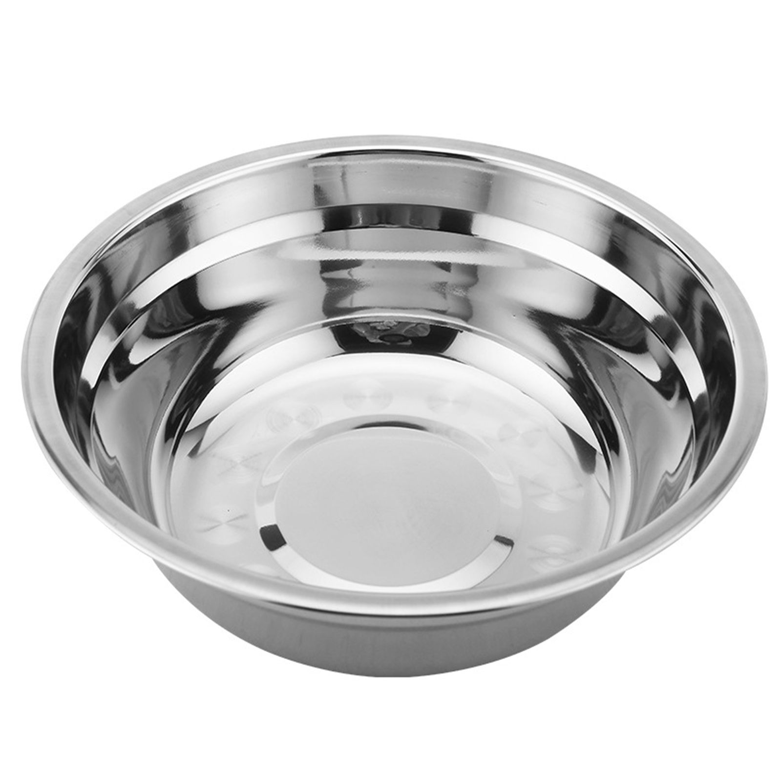 26cm Stainless Steel Basin Mixing Bowl Thicken Heavy Duty Deeper Edge Mirror Finish Salad Bowl - Image 1
