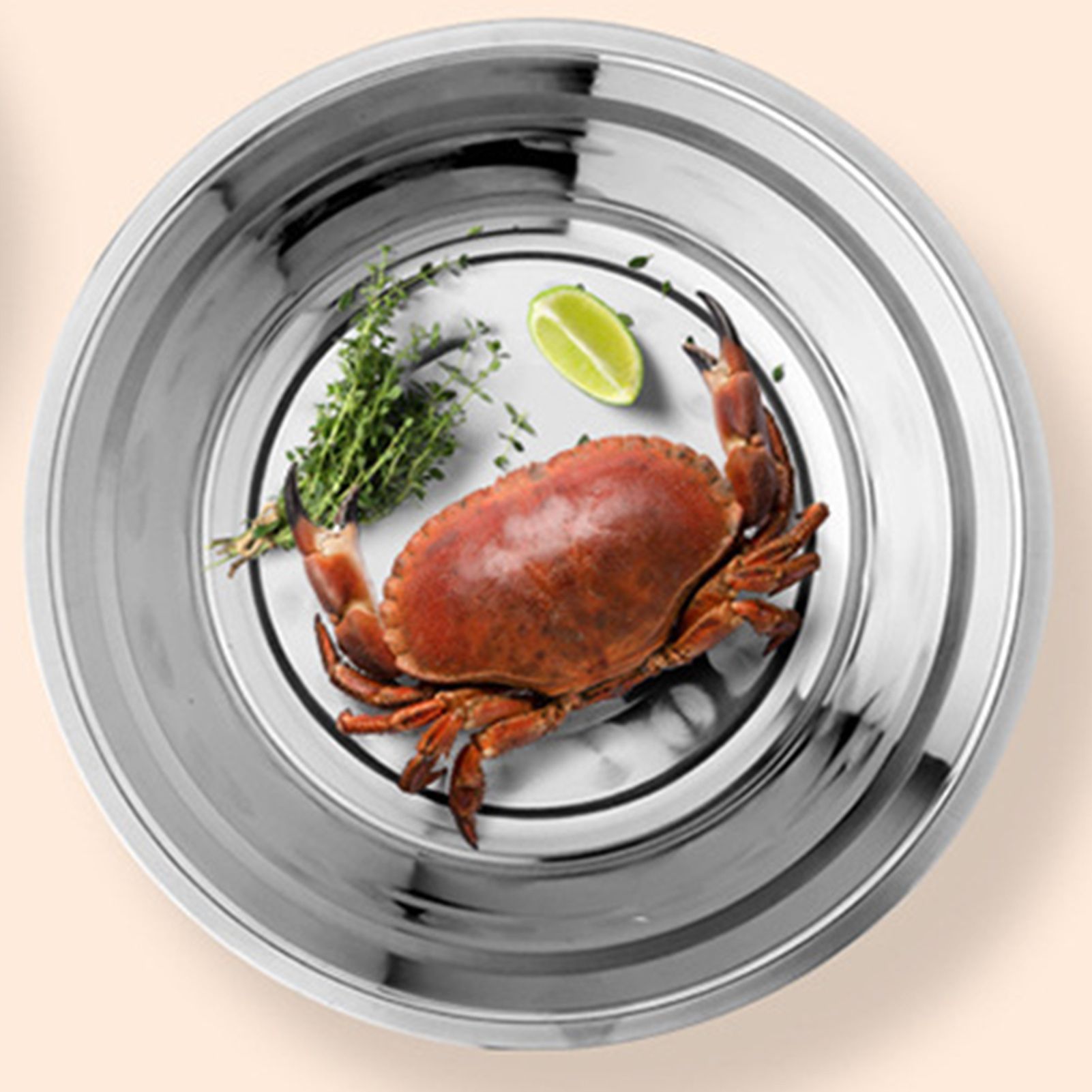 26cm Stainless Steel Basin Mixing Bowl Thicken Heavy Duty Deeper Edge Mirror Finish Salad Bowl - Image 5