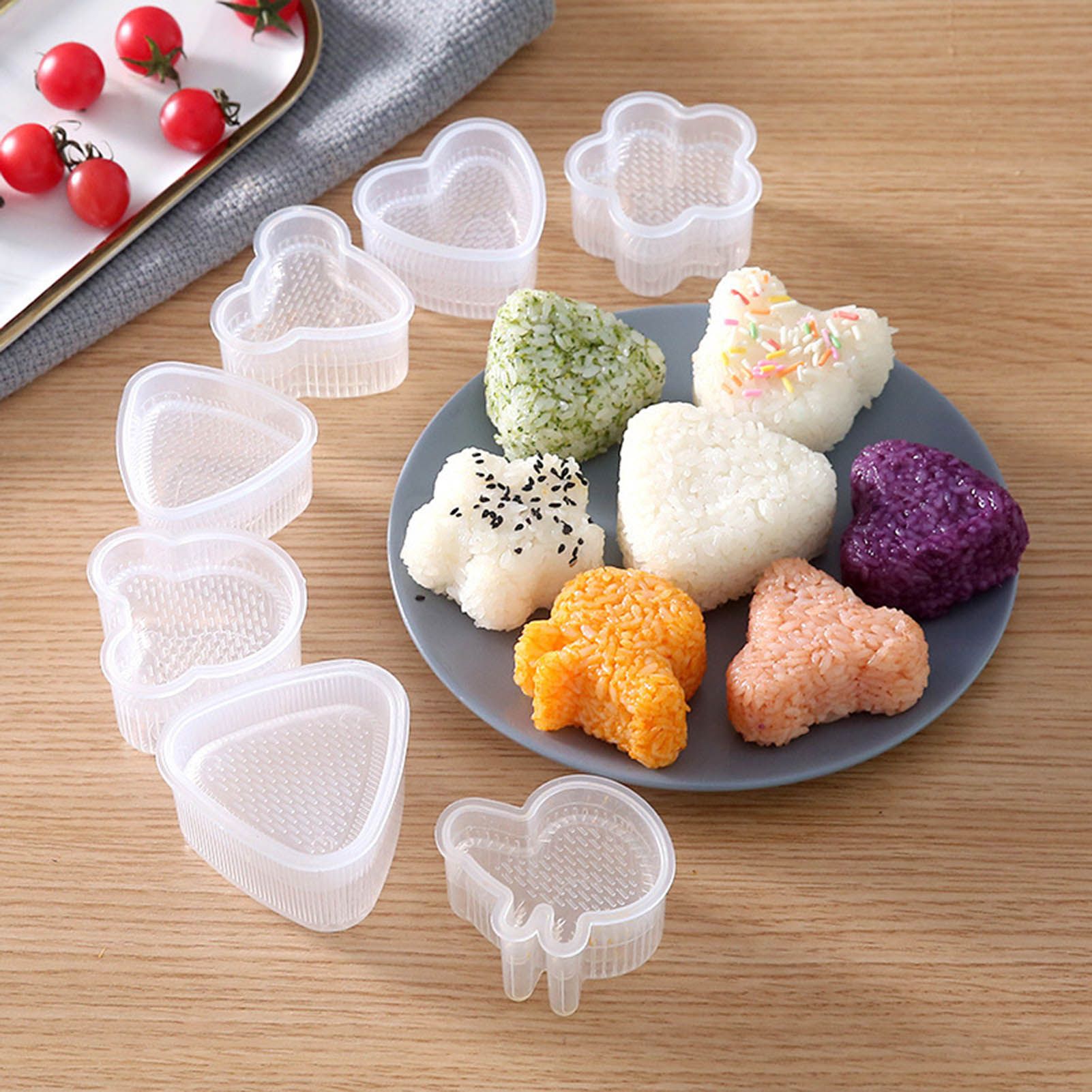 7Pcs Sushi Ball Mold Cartoon Style Food Grade PP Easy Operation Widely Used Sushi Mold for Household Bar DIY - Image 5