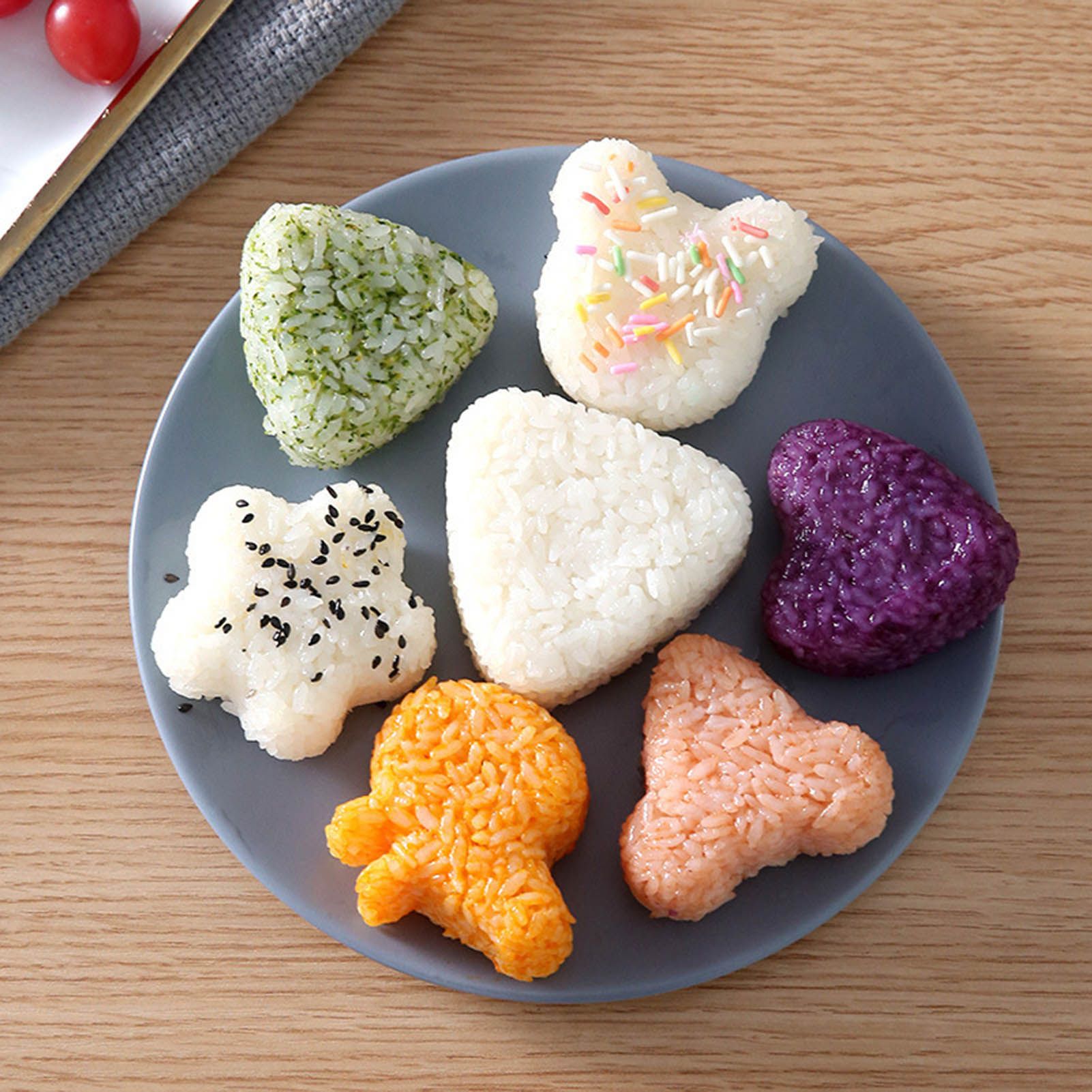 7Pcs Sushi Ball Mold Cartoon Style Food Grade PP Easy Operation Widely Used Sushi Mold for Household Bar DIY - Image 6