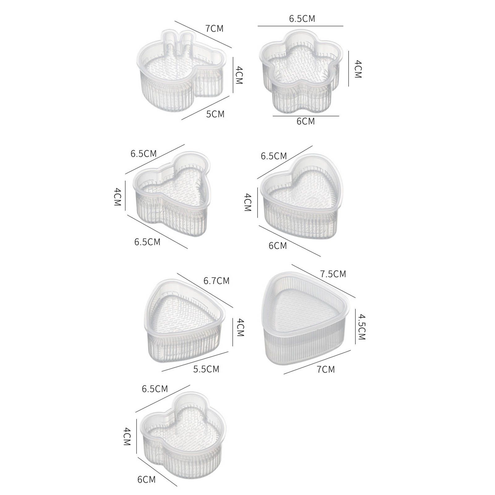 7Pcs Sushi Ball Mold Cartoon Style Food Grade PP Easy Operation Widely Used Sushi Mold for Household Bar DIY - Image 7