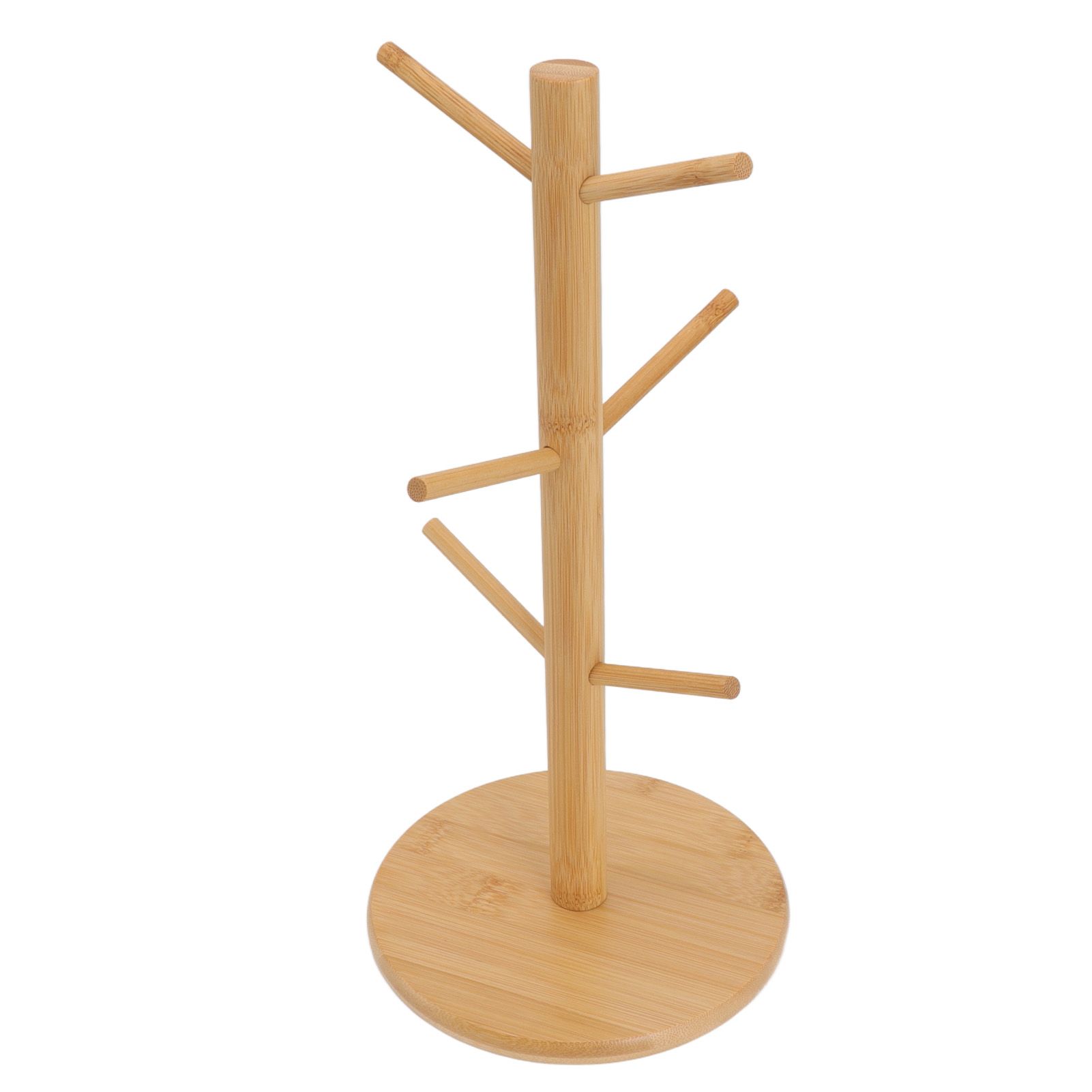 Coffee Cup Holder Space Saving Bamboo Coffee Mug Tree Rack Holder Organizer for Storage Display Drying Mugs - Image 3