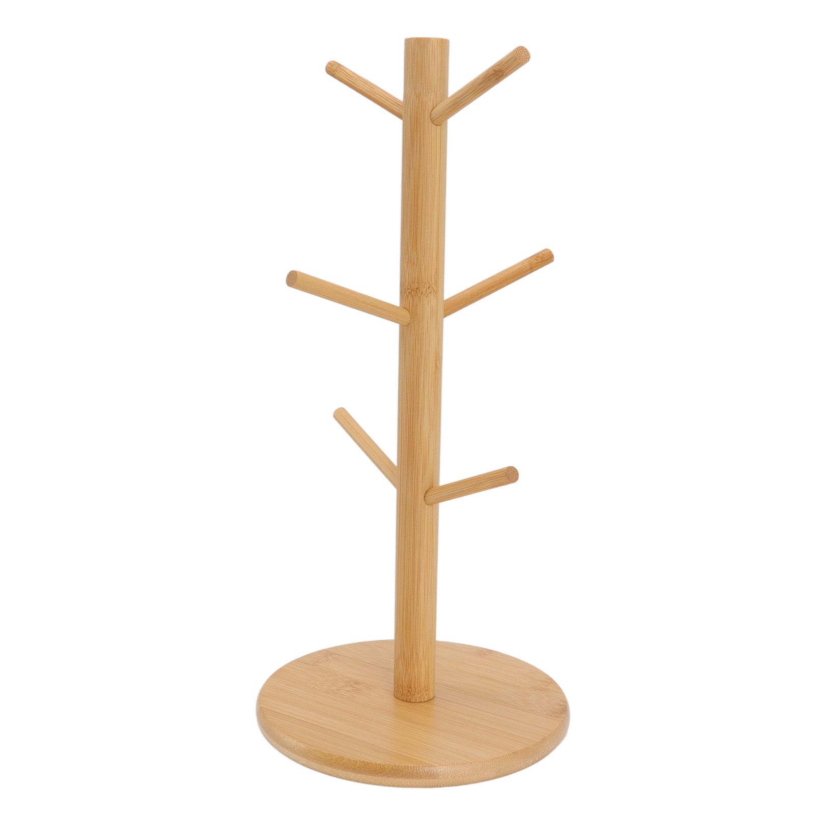 Coffee Cup Holder Space Saving Bamboo Coffee Mug Tree Rack Holder Organizer for Storage Display Drying Mugs - Image 4