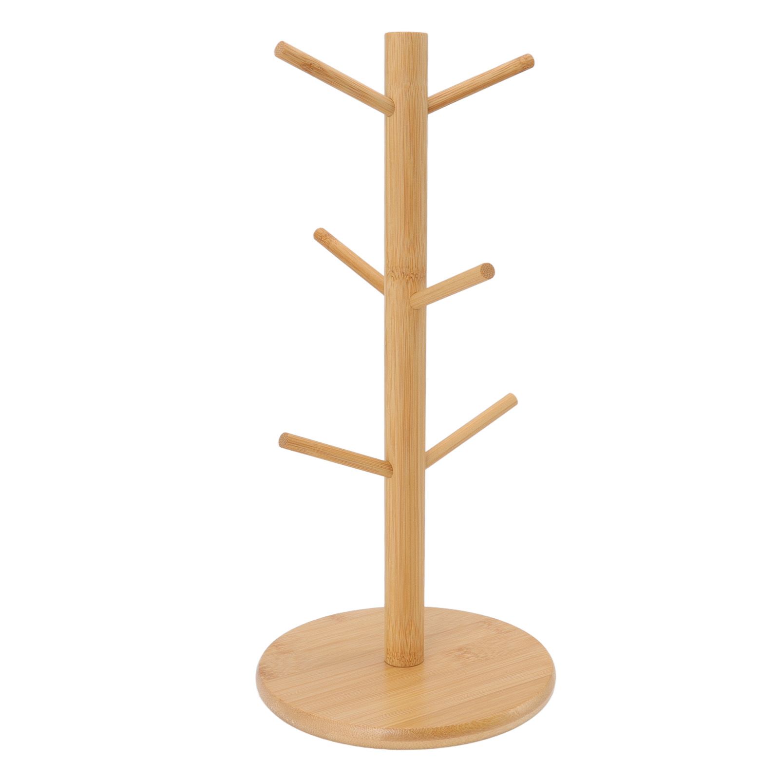 Coffee Cup Holder Space Saving Bamboo Coffee Mug Tree Rack Holder Organizer for Storage Display Drying Mugs - Image 5