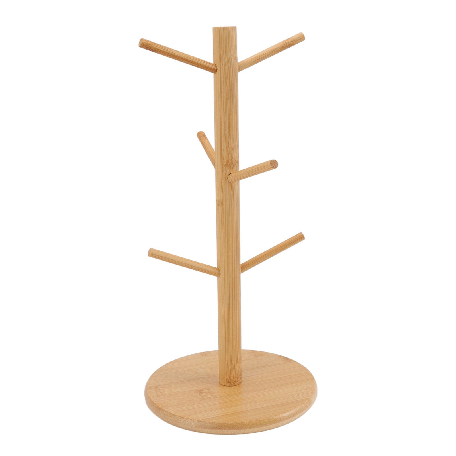 Coffee Cup Holder Space Saving Bamboo Coffee Mug Tree Rack Holder Organizer for Storage Display Drying Mugs - Image 6