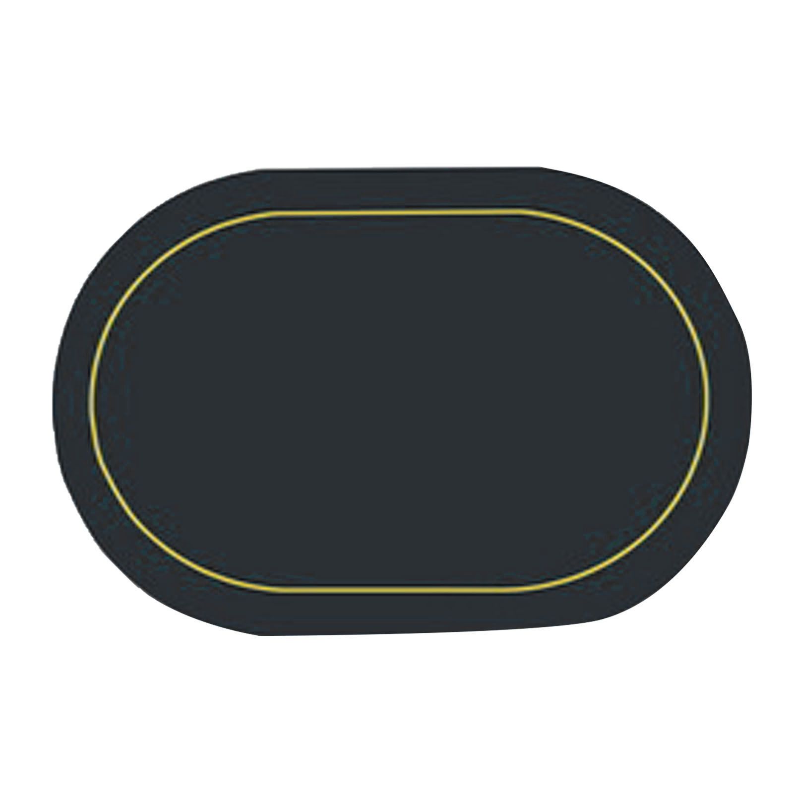 2Pcs Leather Oval Dining Food Mat Oil Proof Insulation Restaurant Table Home Hotel Non Slip Bowl Pad Placemat Black - Image 1