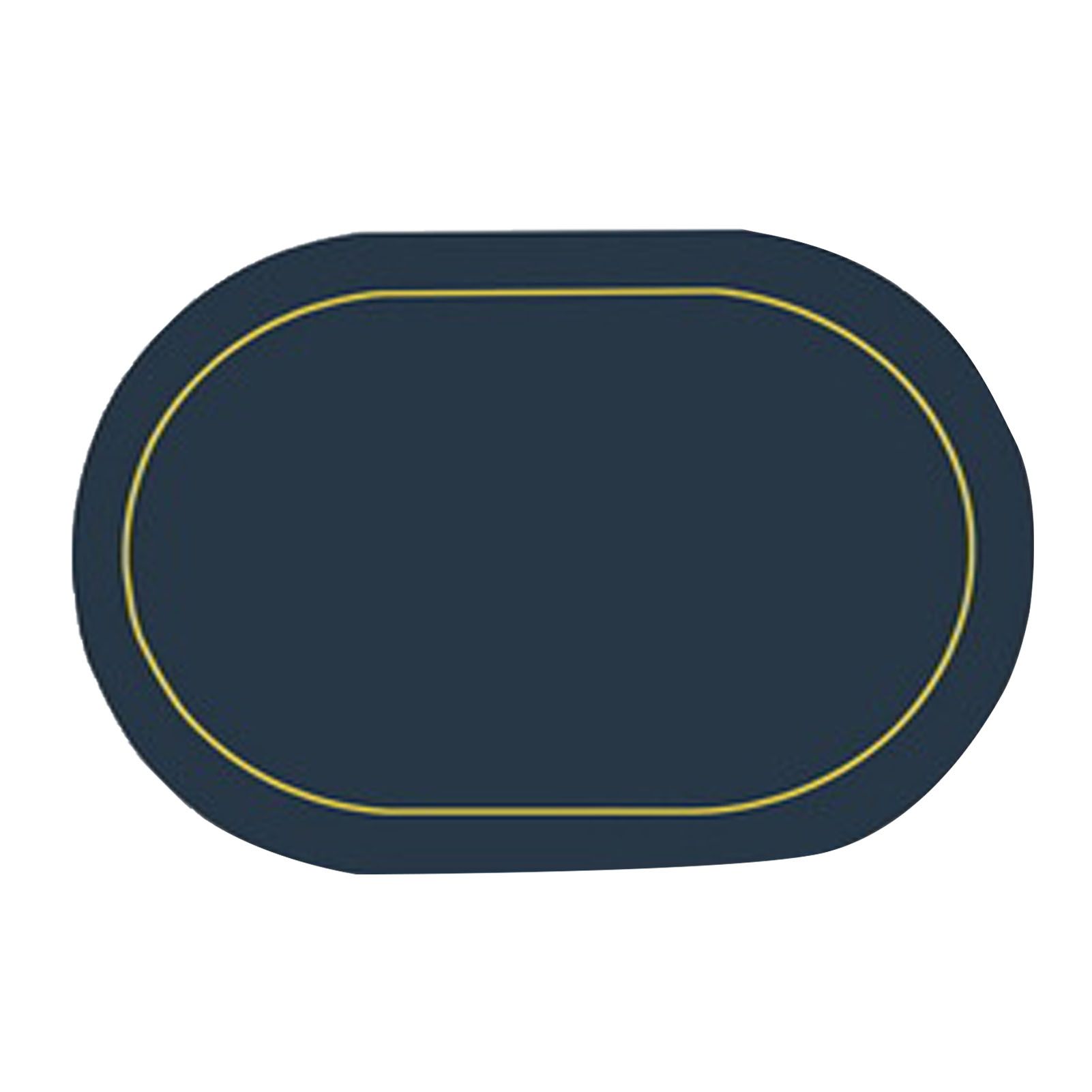 2Pcs Leather Oval Dining Food Mat Oil Proof Insulation Restaurant Table Home Hotel Non Slip Bowl Pad Placemat Blue - Image 1