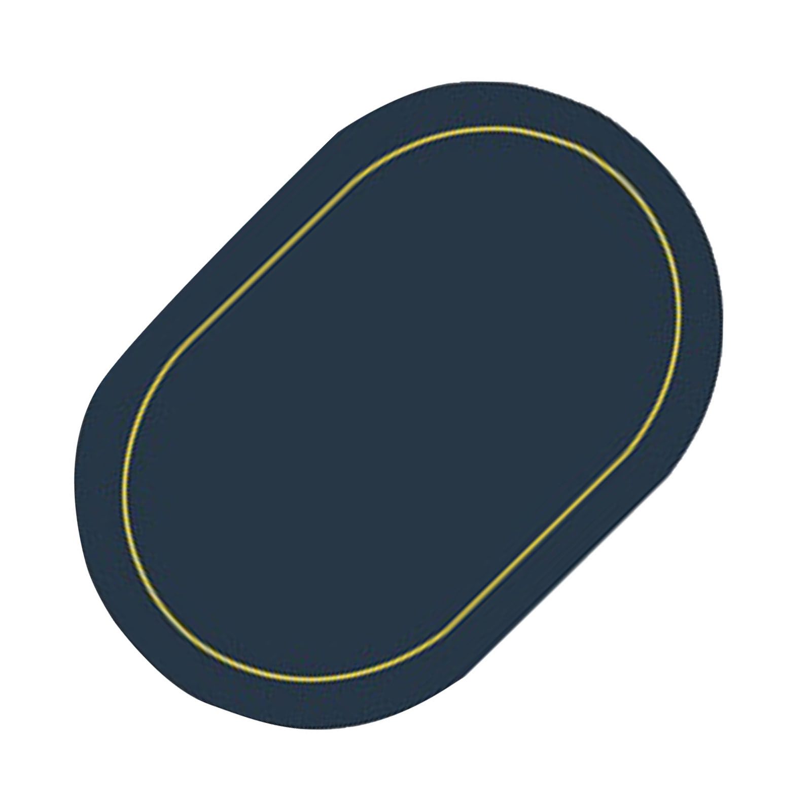 2Pcs Leather Oval Dining Food Mat Oil Proof Insulation Restaurant Table Home Hotel Non Slip Bowl Pad Placemat Blue - Image 4