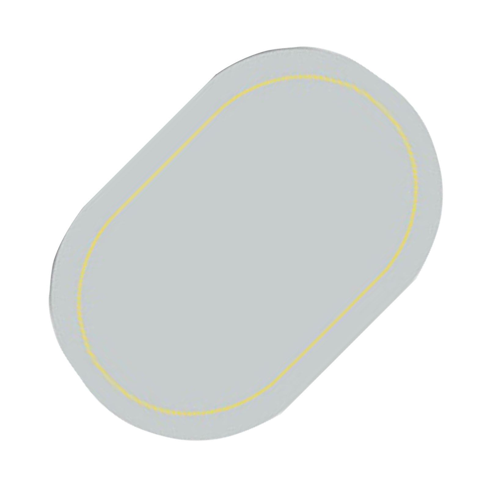 2Pcs Leather Oval Dining Food Mat Oil Proof Insulation Restaurant Table Home Hotel Non Slip Bowl Pad Placemat Light Gray - Image 3
