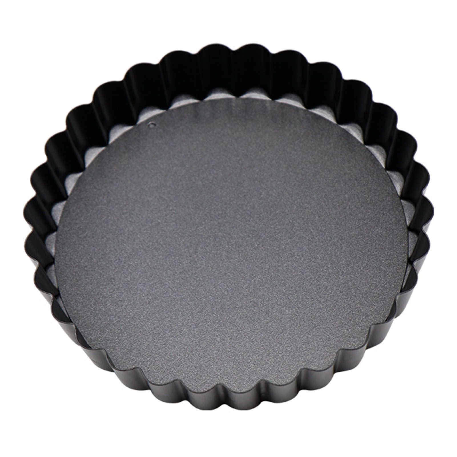 6PCS Removable Bottom Tart Pan Non Stick Coating Carbon Steel Black Quiche Pan for Kitchen - Image 8