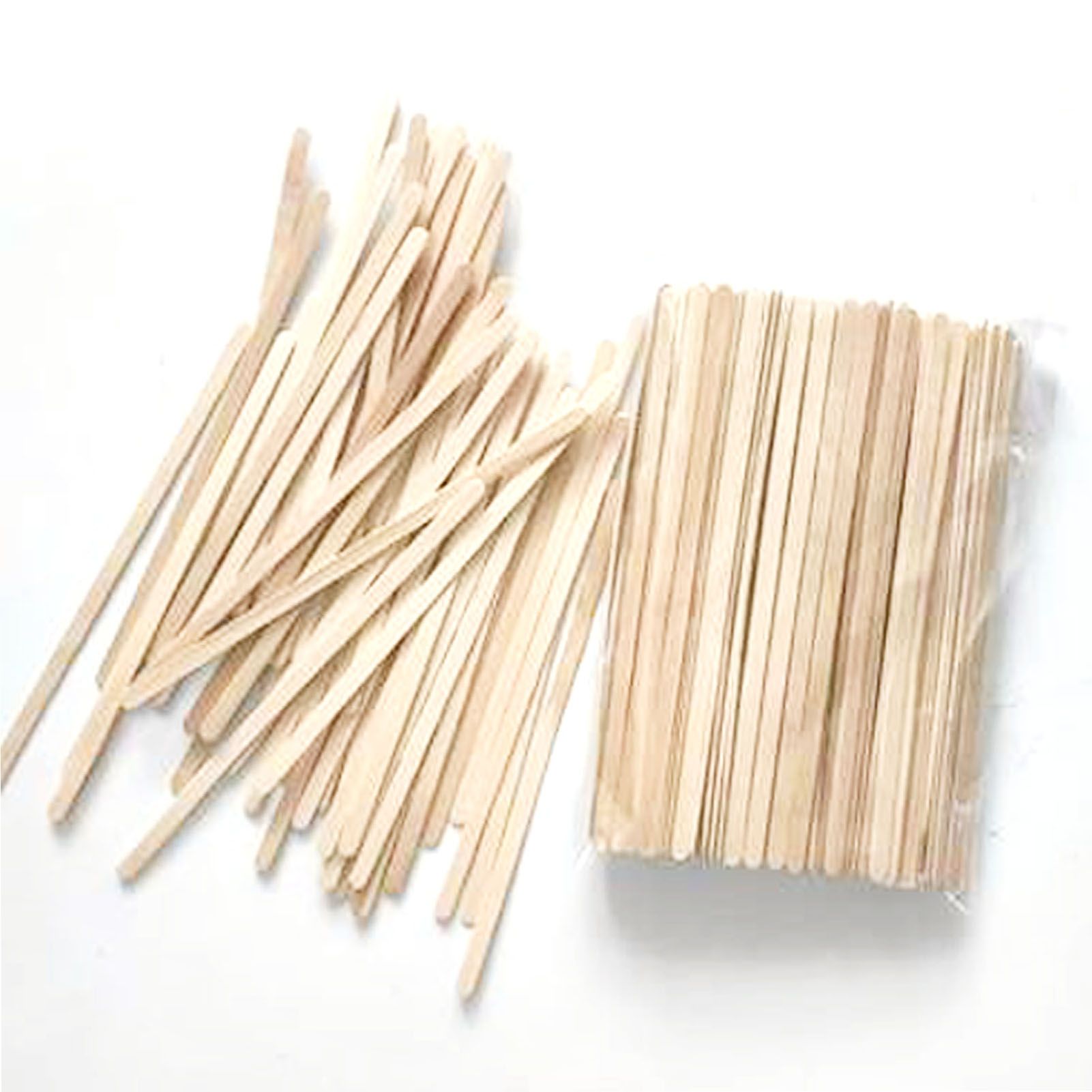 1000 Pcs Wooden Ice Cream Stick 14x0.5x0.1cm Craft Sticks for Wax Tongue Depressor - Image 1
