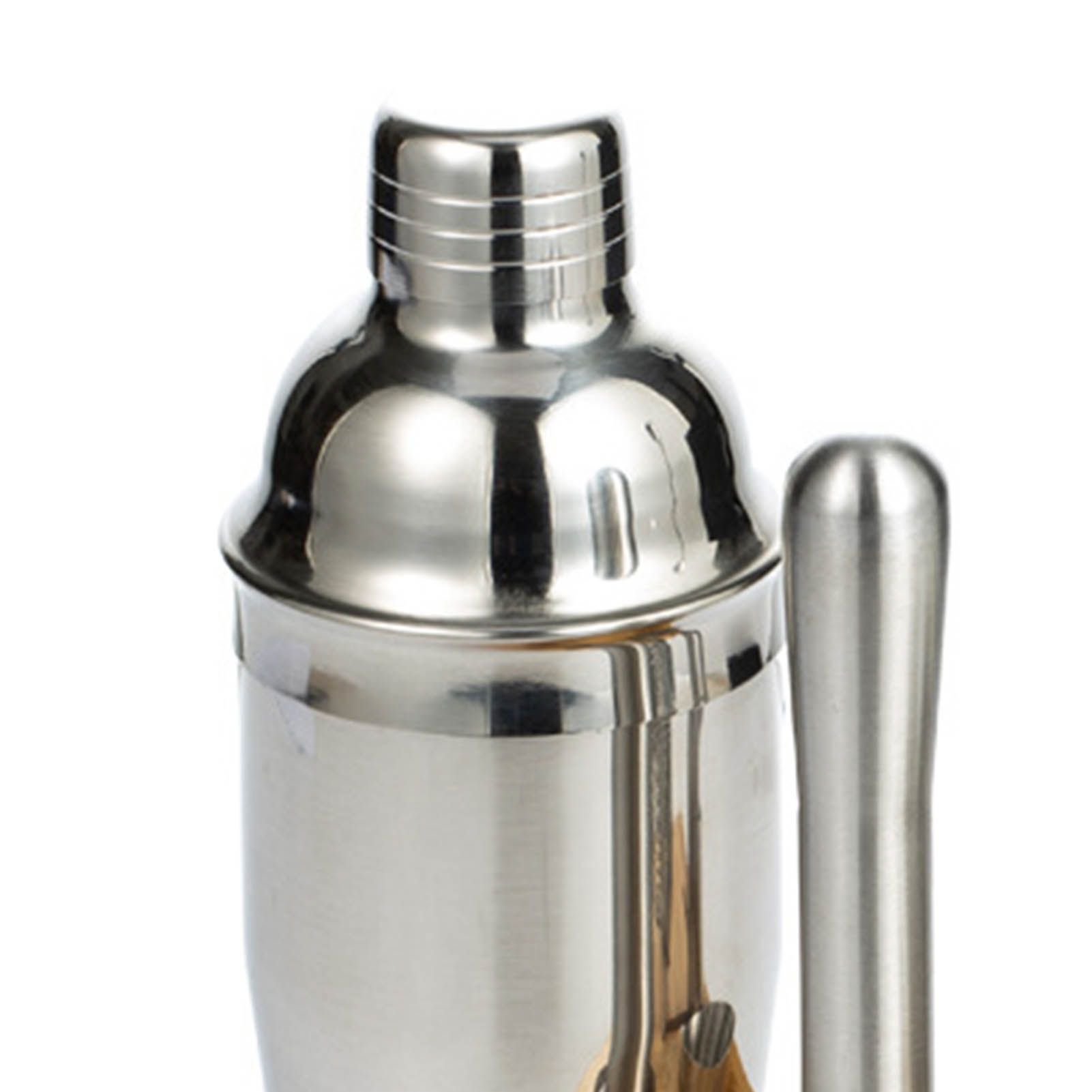 10PCS Home Bartending Kit Stainless Steel with Bamboo Tray Cocktail Mixing Tool Set for DIY Novice 550ML - Image 8